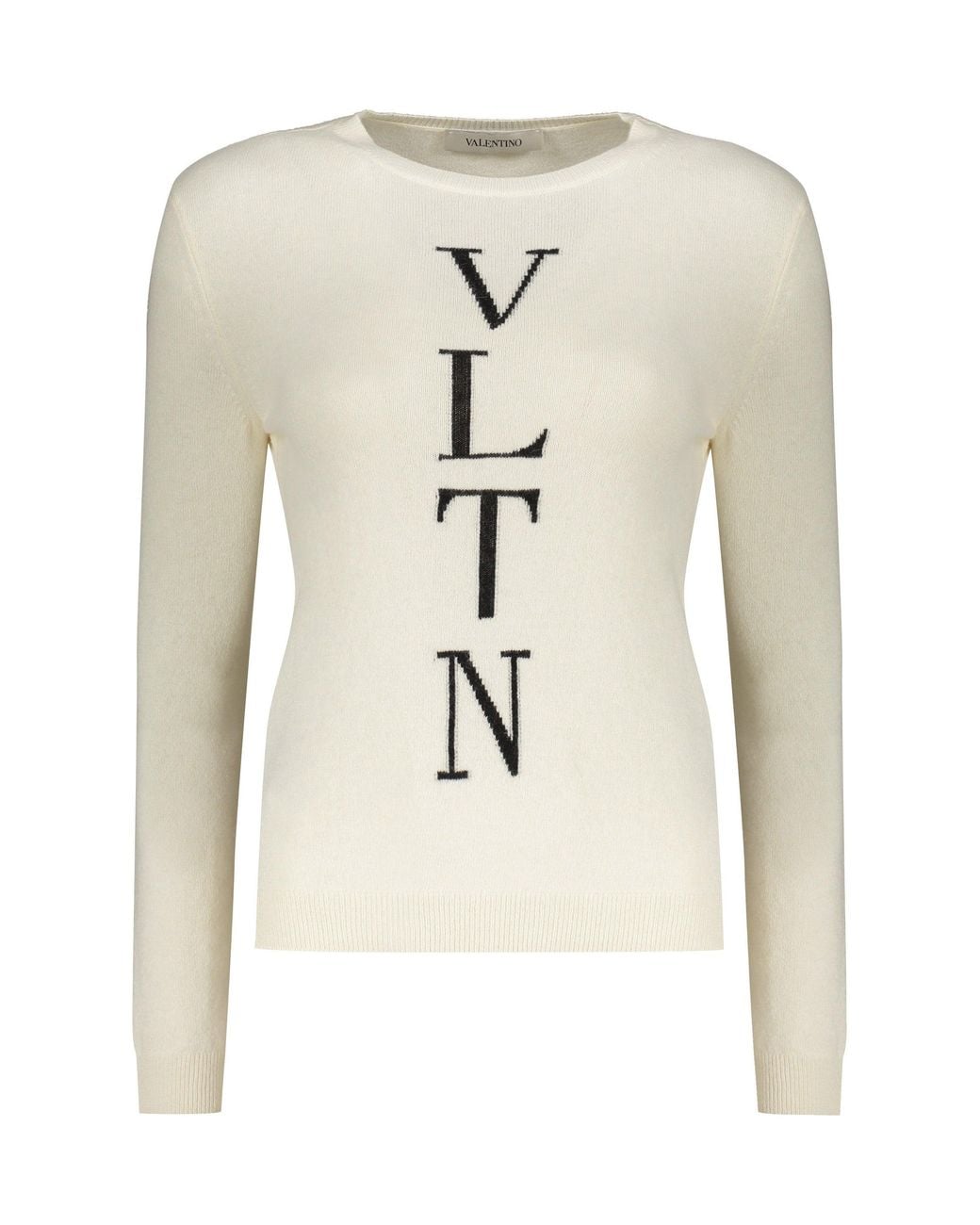 Valentino White Wool Blend Sweater