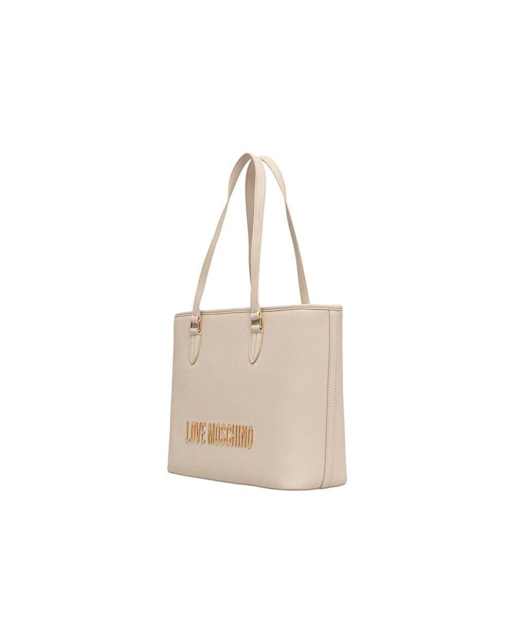 Love Moschino Natural Beige Polyethylene Handbag