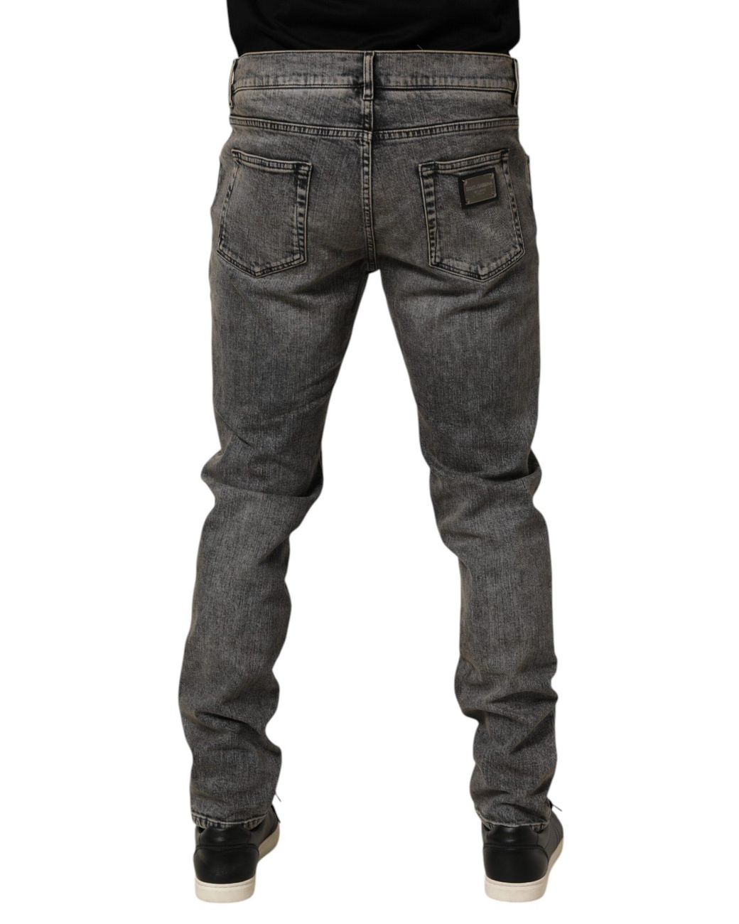 Dolce & Gabbana Black Cotton Stretch Slim Fit Denim Jeans Co+02 Clothing for men