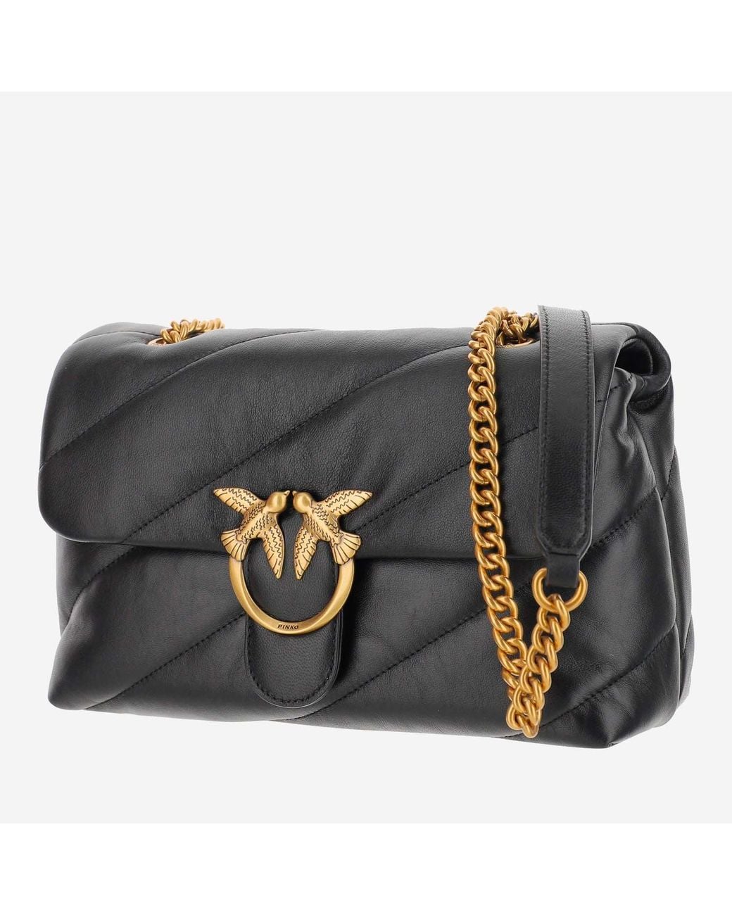 Pinko Black Shoulder Bag Love Classic Puff