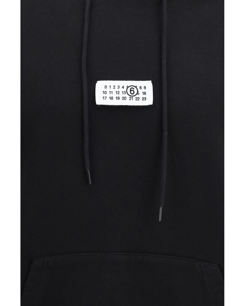 MM6 by Maison Margiela Black Cotton Hoodie Sweatshirts for men