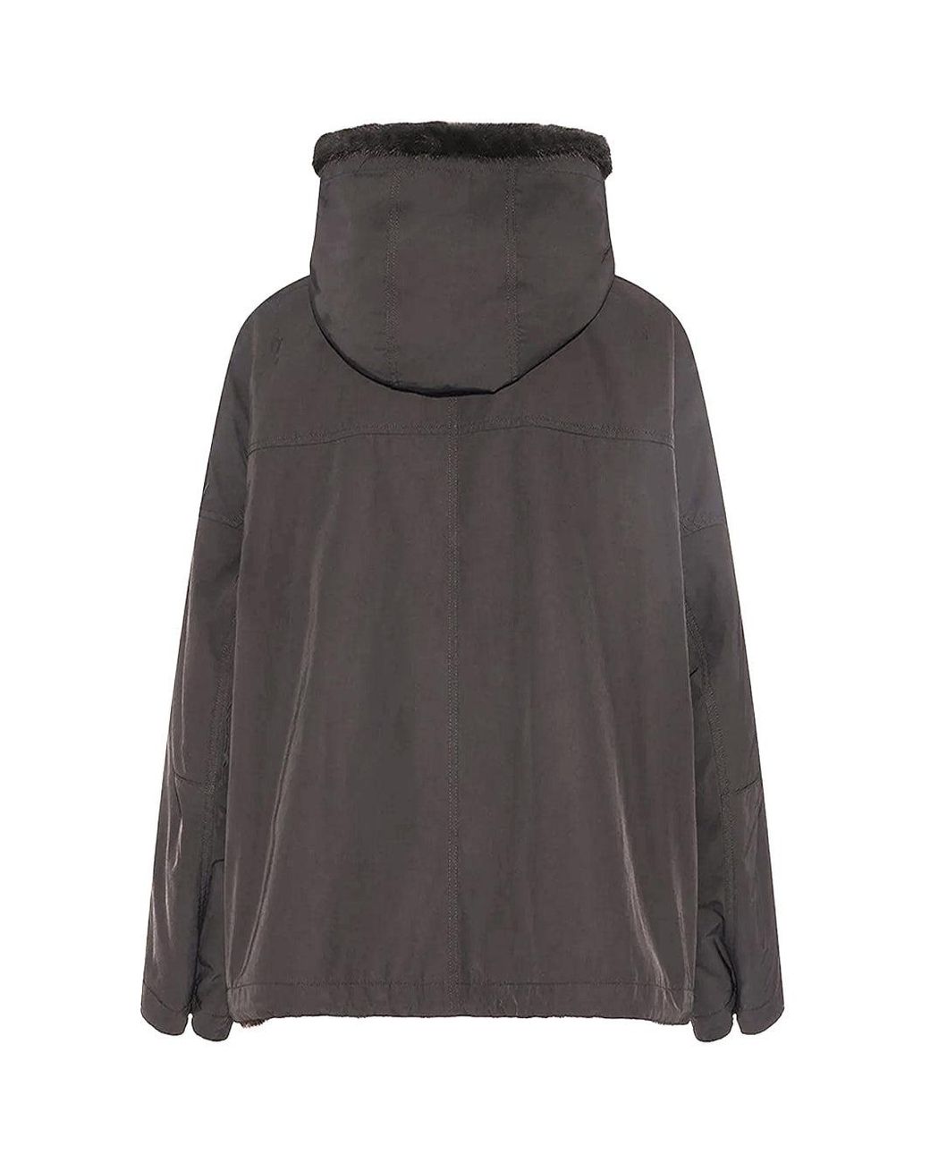 Yves Salomon Black Reversible Parka Mink Mahogany