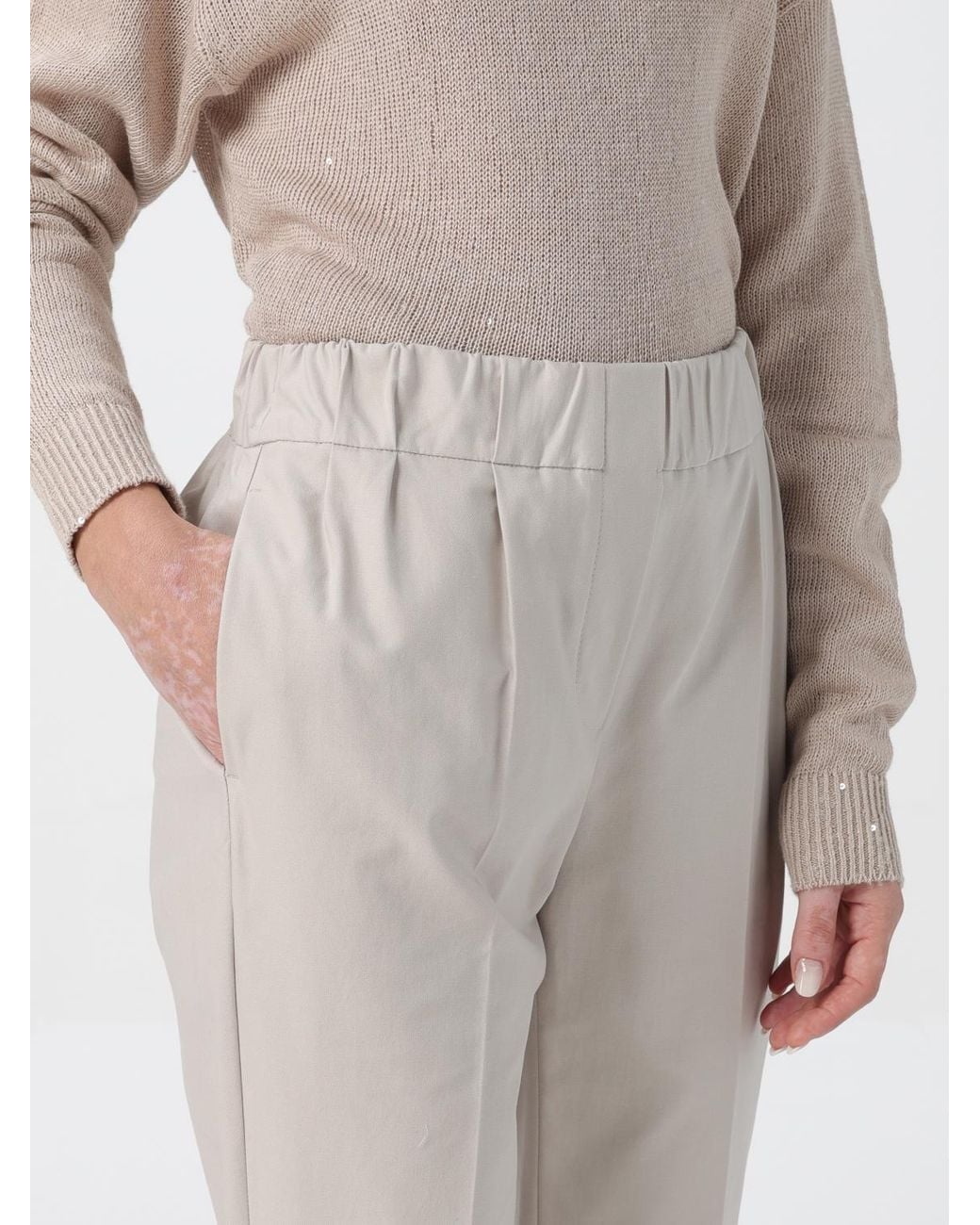Brunello Cucinelli Natural Light Tailored Trousers