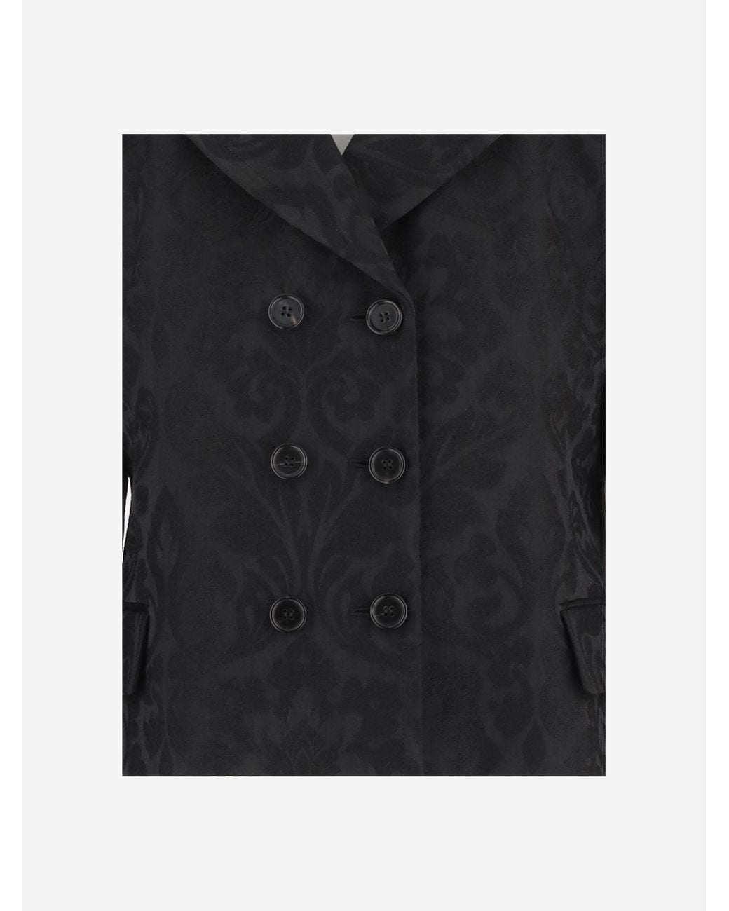 Chloé Black Double-Breasted Wool Blend Jacket