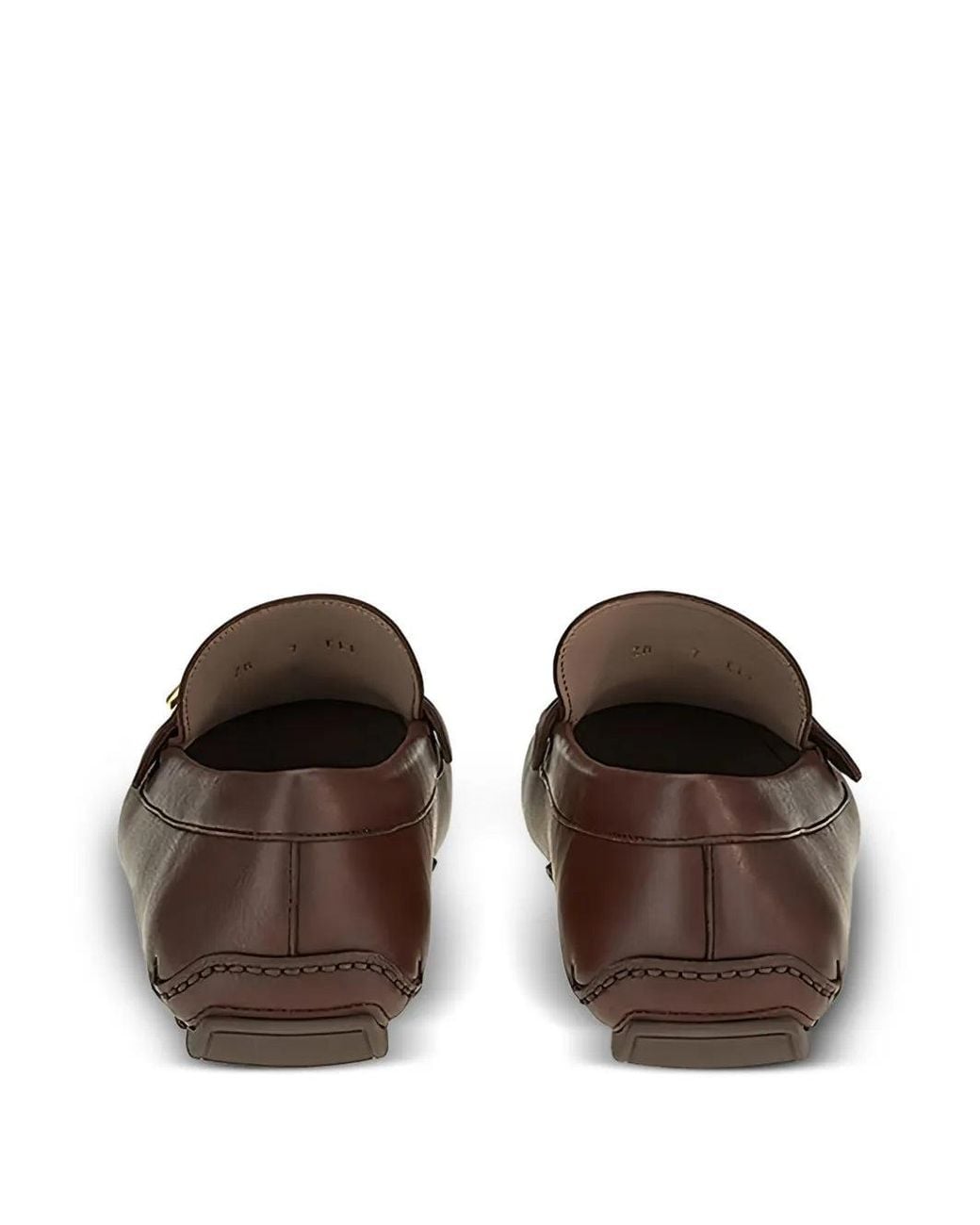 Ferragamo Brown Ferragamo Gancini-Buckle Leather Loafers for men