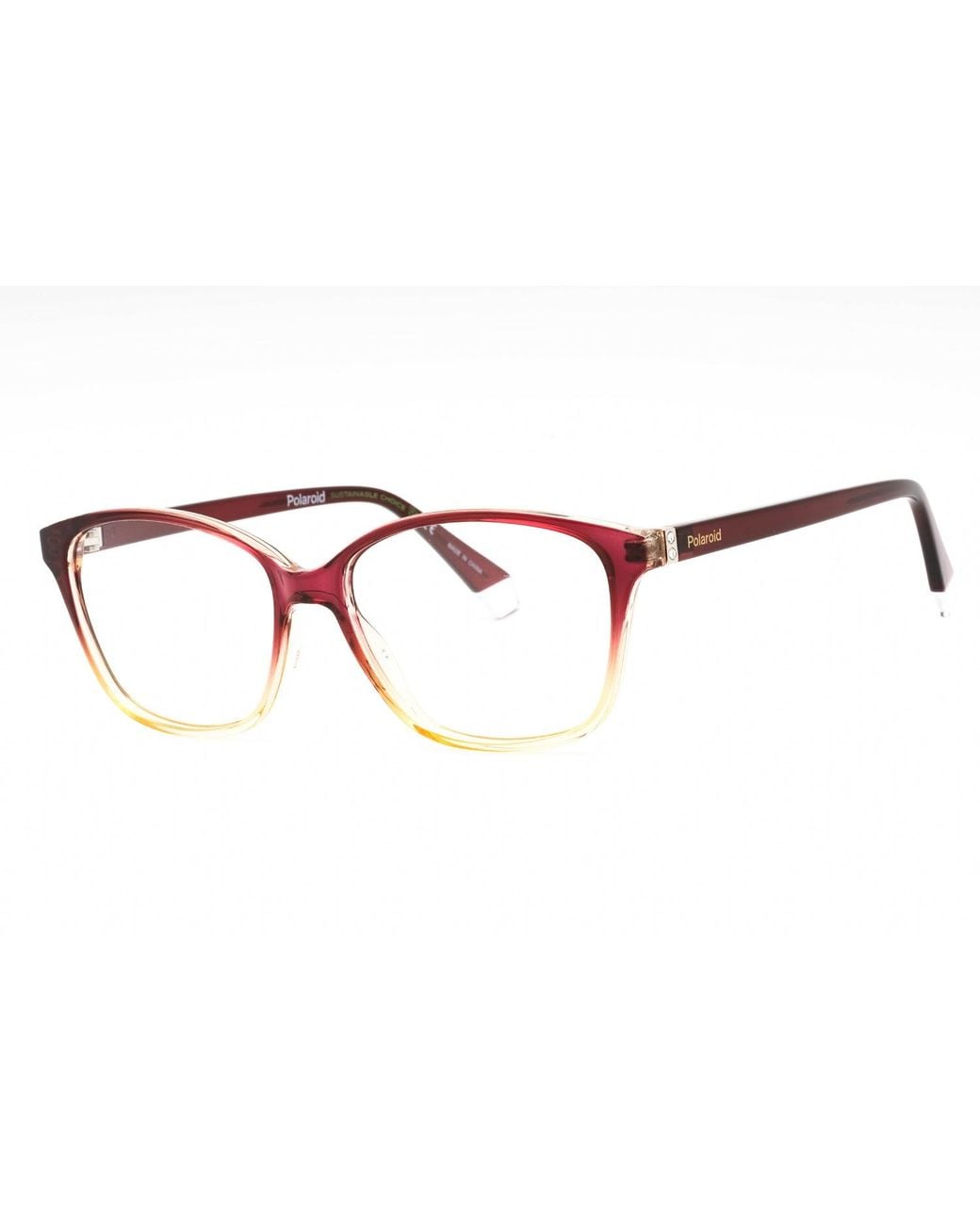 Polaroid Black Polaroid Core Pldd466 Gradient Rectangular Eyeglasses