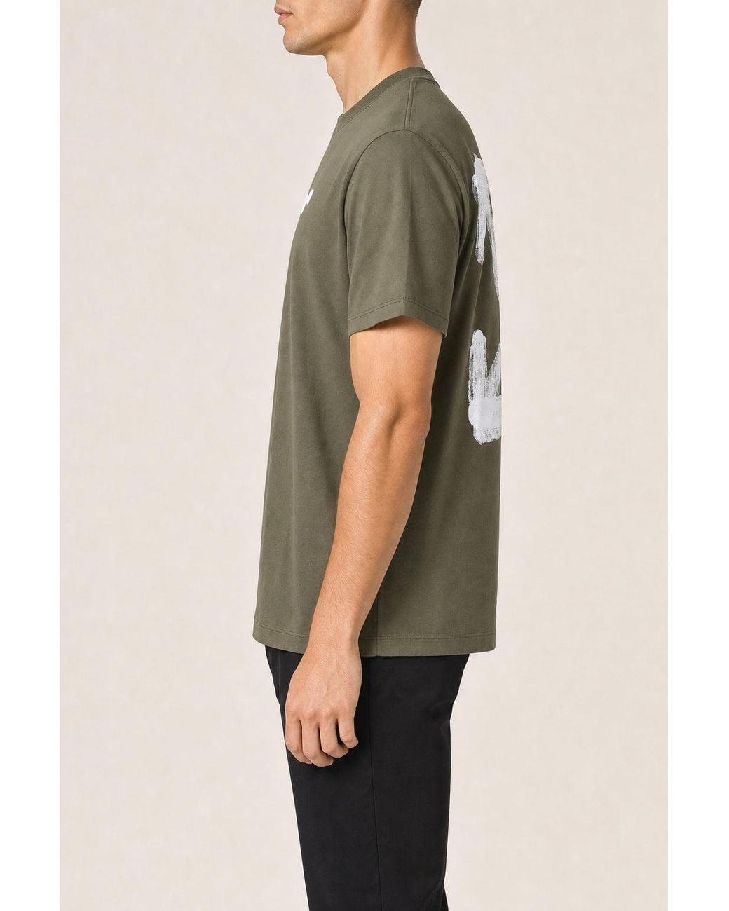 Off-White c/o Virgil Abloh Green Winter Moss Cotton Slim Shirt for men