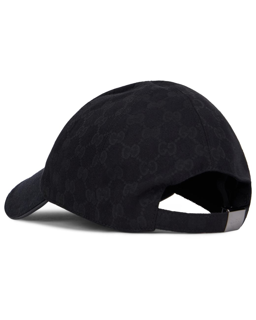 Gucci Black Cap With Adjustable Brim, Cotton Hat