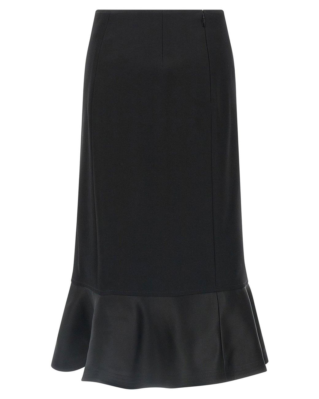 Fendi Black Grain De Poudre Skirt