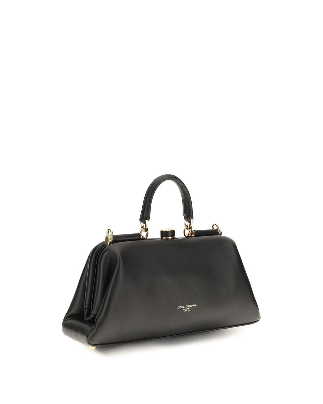 Dolce & Gabbana Black Grandma Medium Top-Handle Bag Lamb Ovis Aries