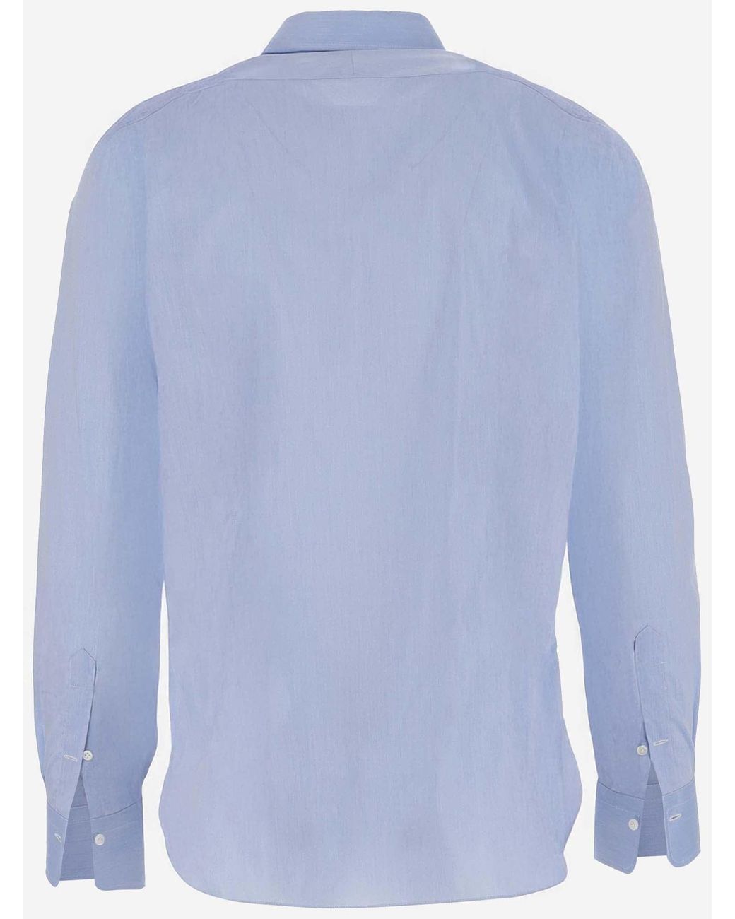 Alessandro Gherardi Blue Stretch Cotton Blend Shirt for men