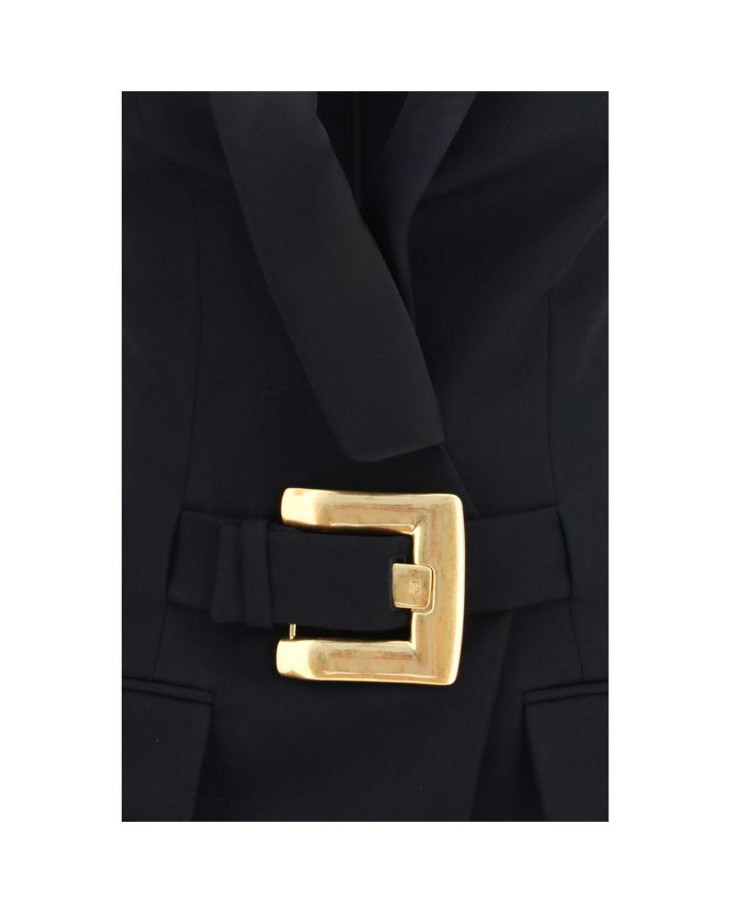 Balmain Black Wool Oves Aries Casual Dress