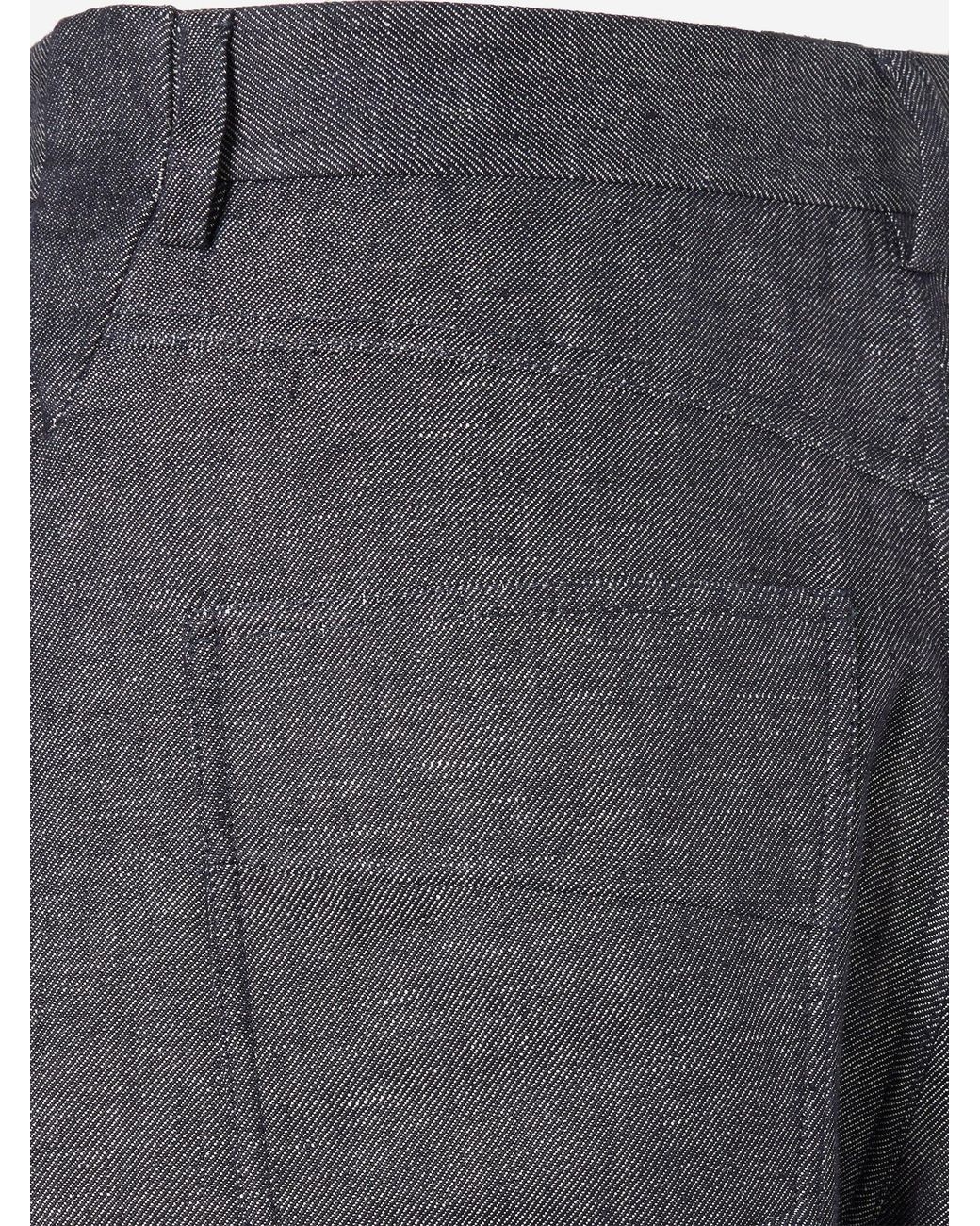 Fendi Gray Jeans Cotton-Linen Blend for men
