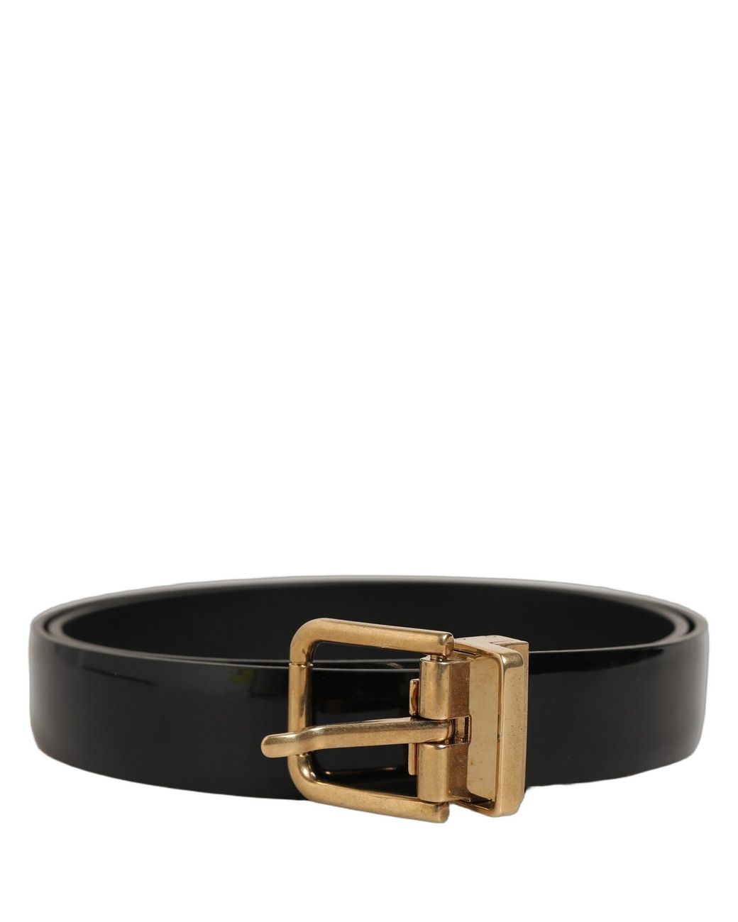 Dolce & Gabbana Black Classic Leather Tone Buckle Belt for men