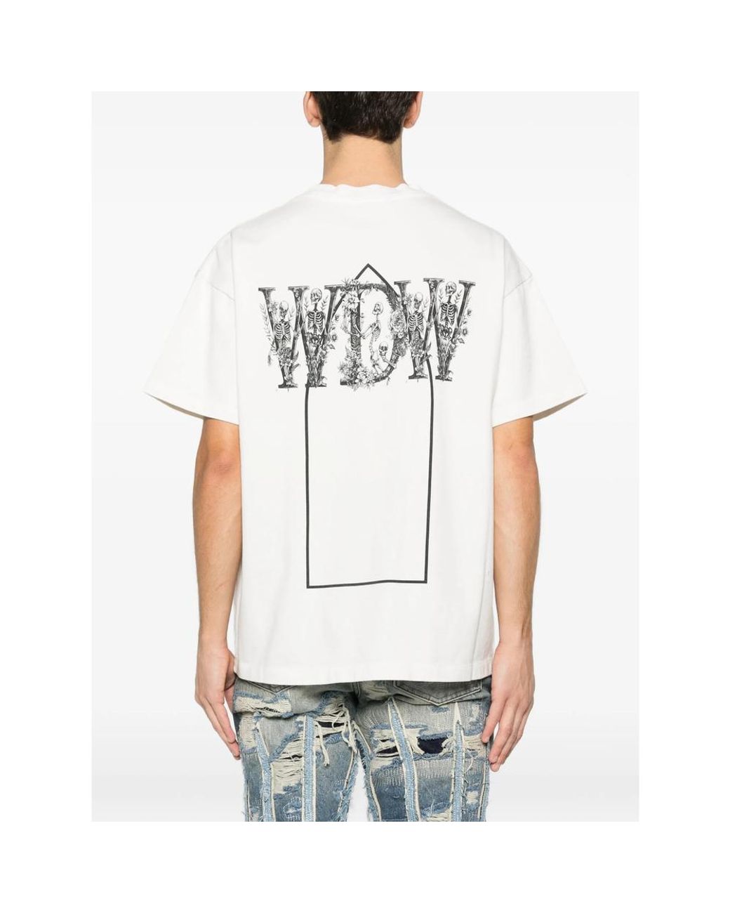 Who Decides War Blue Graphic Print Short Sleeve Sweater Cotton T-Shirts for men