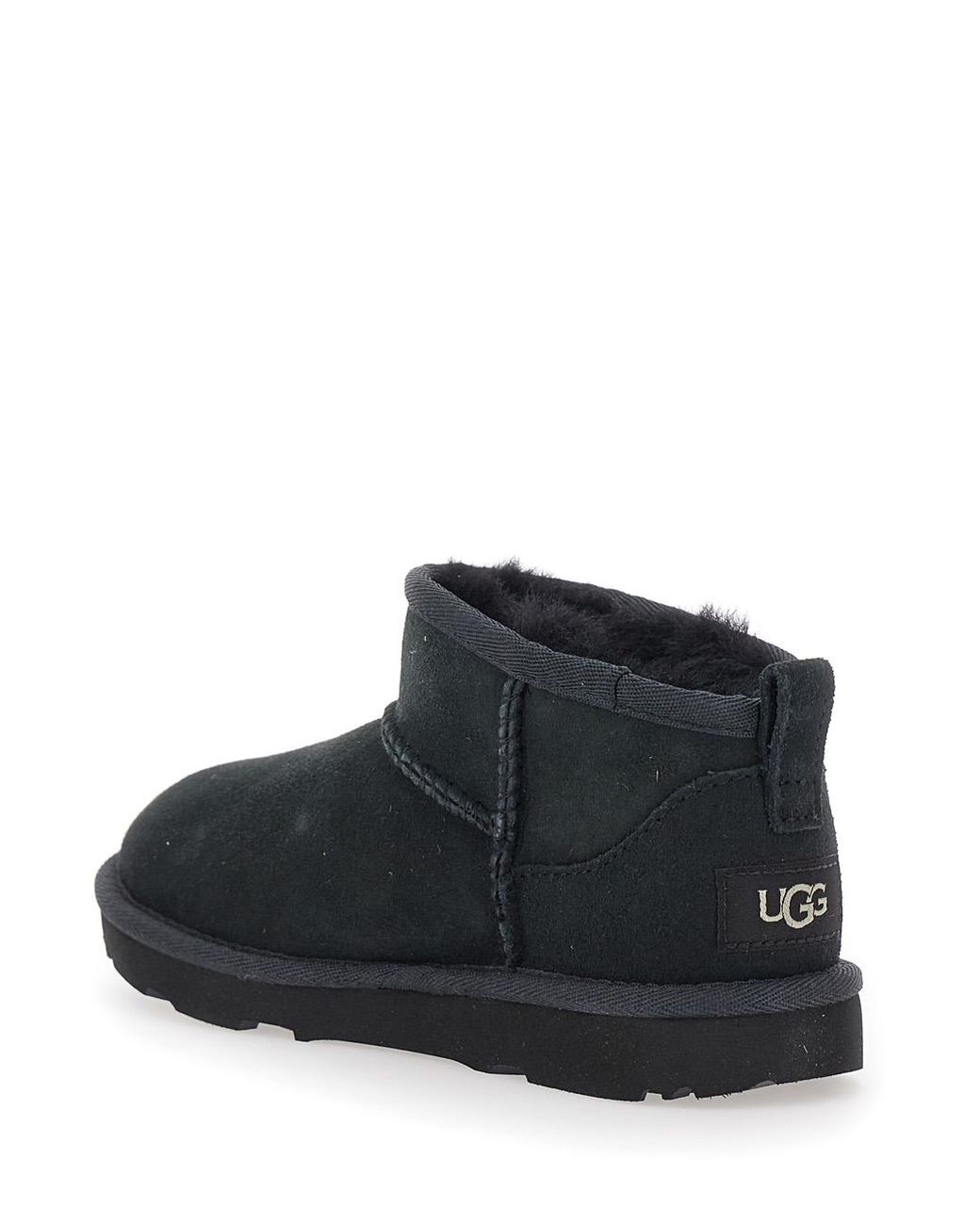 Ugg Black Ankle Boots Ultra Mini Suede