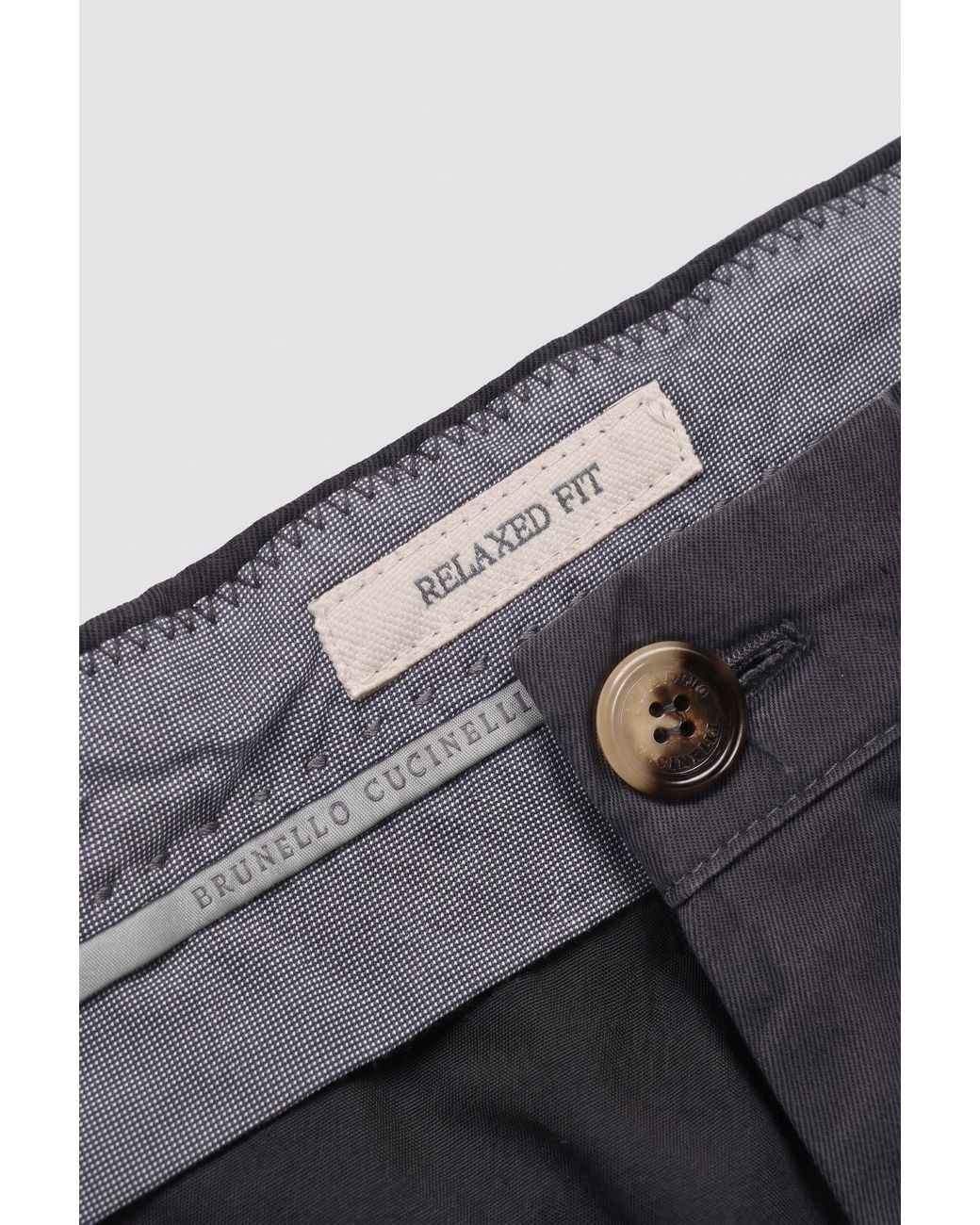 Brunello Cucinelli Blue Dark Pleated Trousers for men
