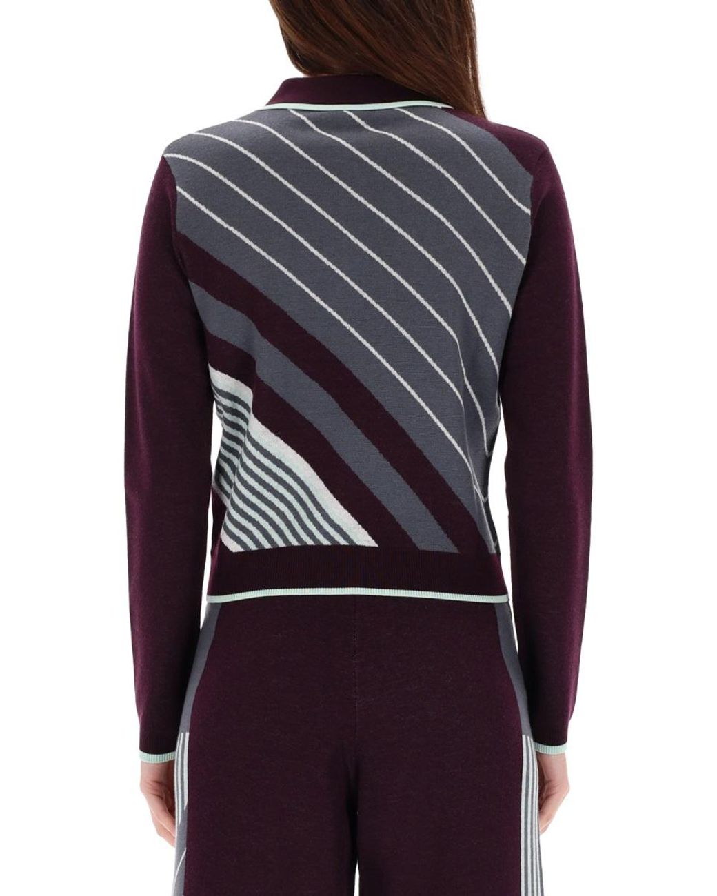 Casablanca Purple Casablanca Diagonal Merino Wool Polo Shirt
