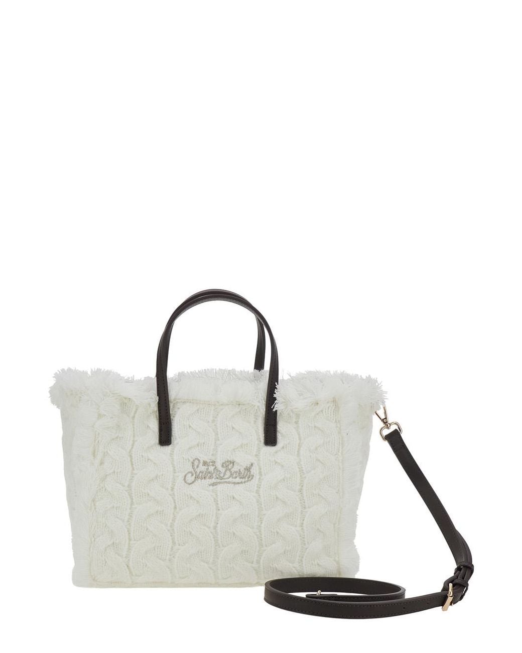 Mc2 Saint Barth Metallic Woven Shoulder Bag Tech Fabric Polyester