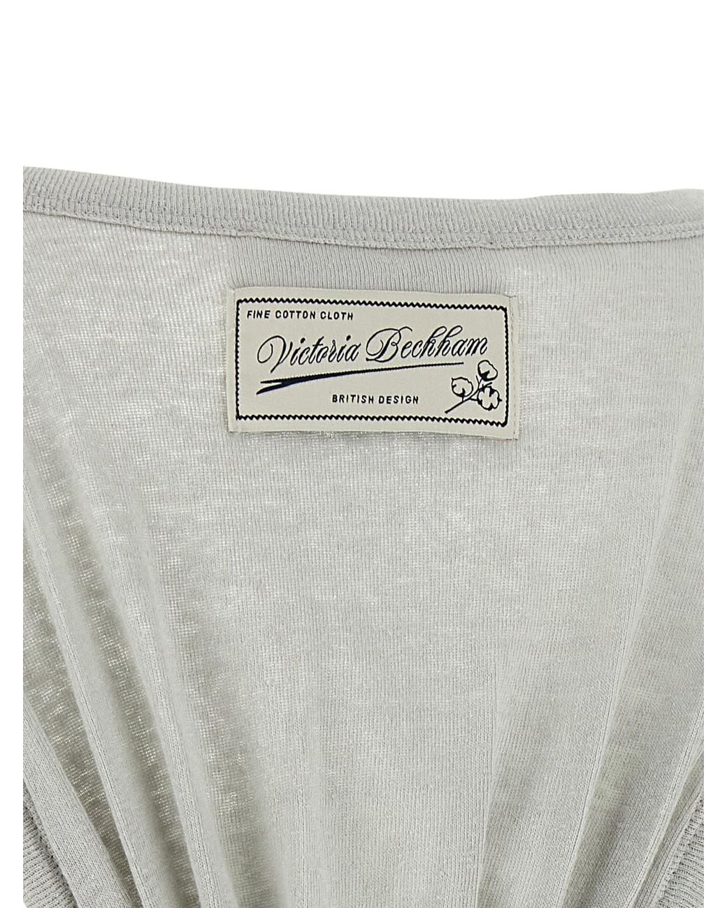 Victoria Beckham Gray 'Split' Tank Top