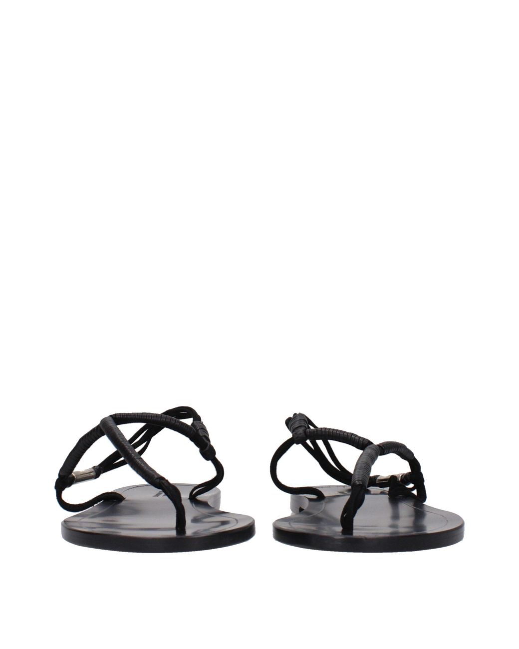 Isabel Marant Black Leather Tie Sandals