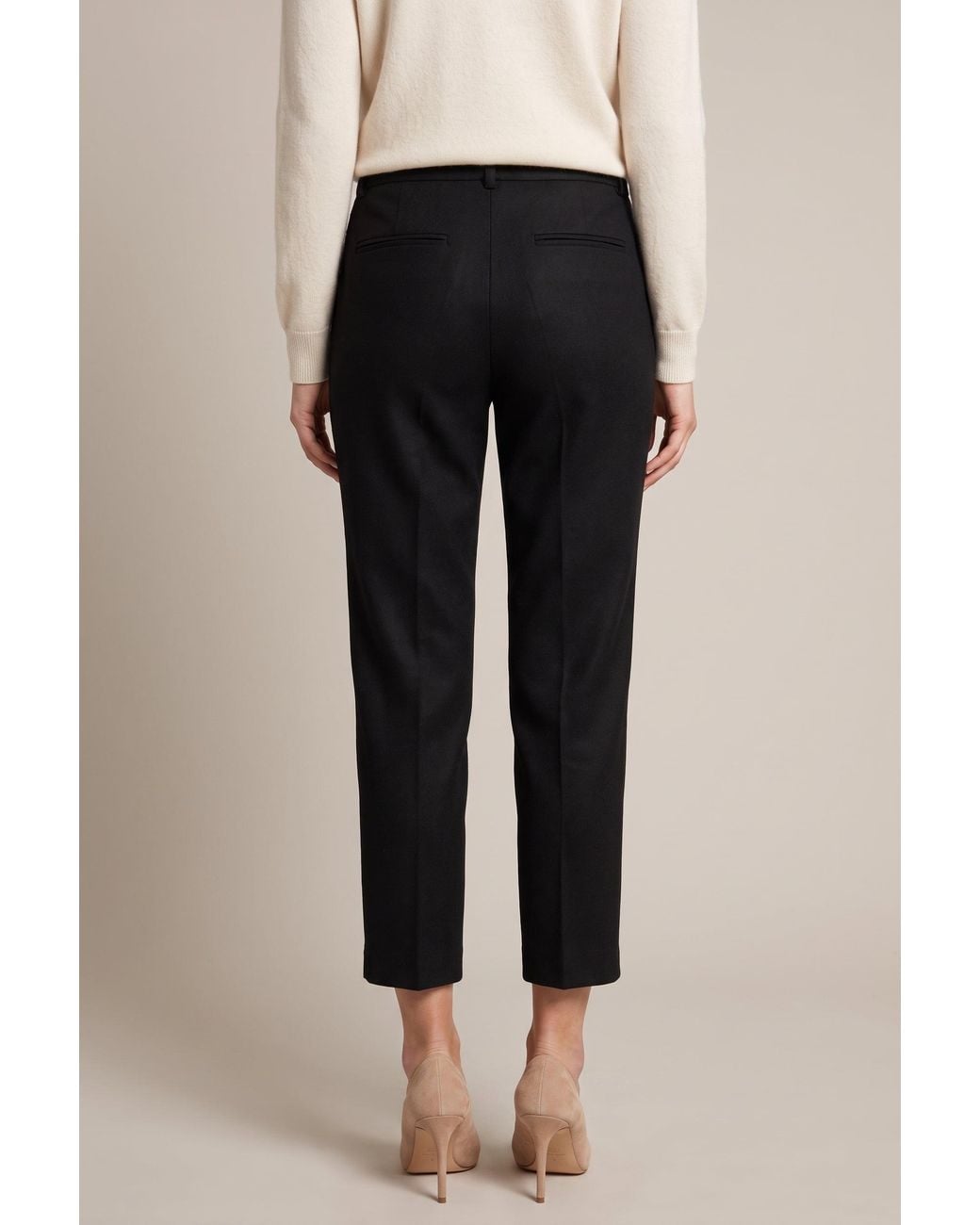 Brunello Cucinelli Black Wool Blend Trousers