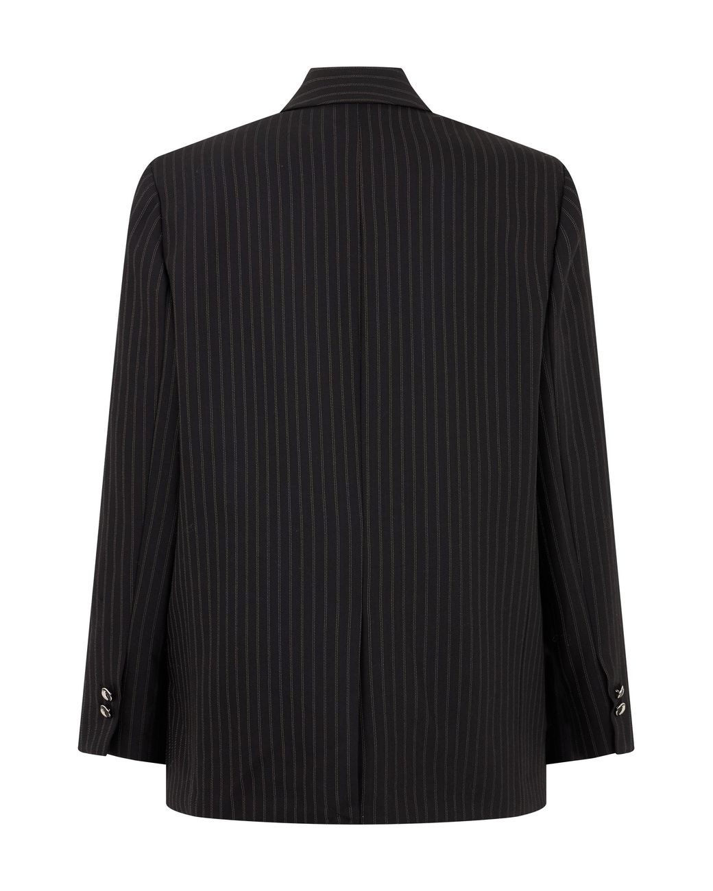 Elisabetta Franchi Black Jacket Striped Wool- Virgin