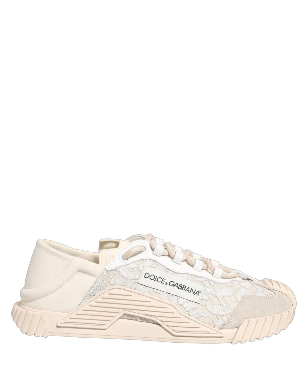 Dolce & Gabbana Natural Lace Ns1 Low Top Sneaker Sports Shoes