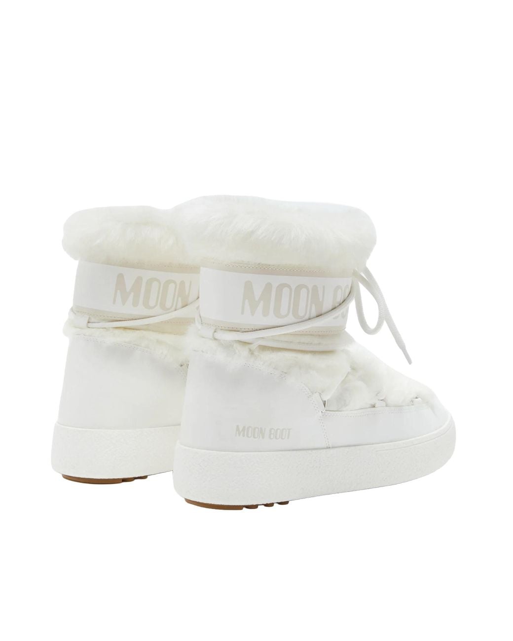 Moon Boot White Snow Boots Ltrack Faux Fur Outer: Polyamide Sneaker