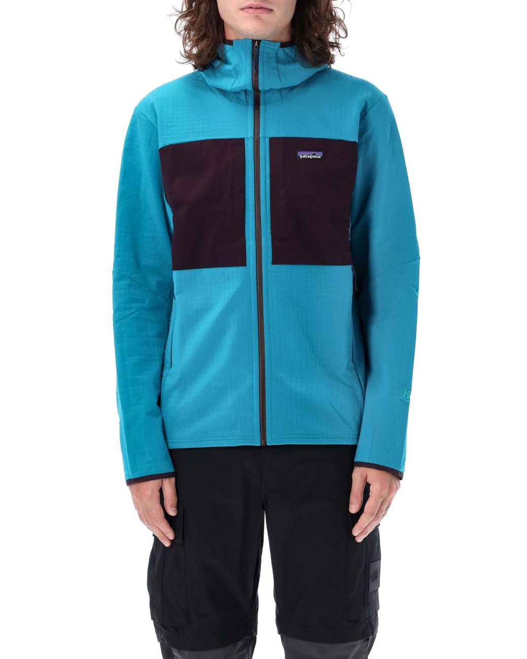 Patagonia R2® Techface Hood Jacket in Blue for Men | Lyst