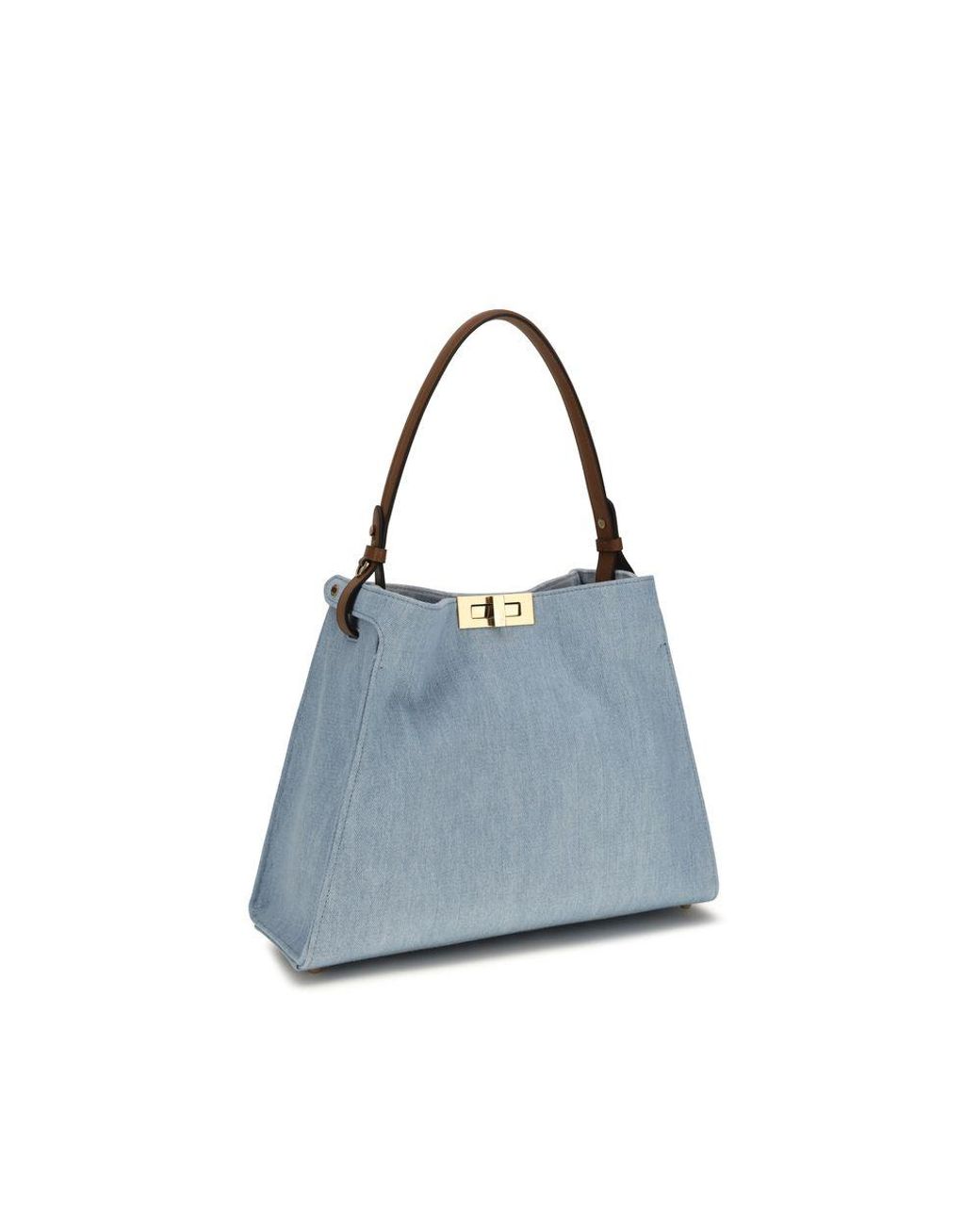 Fendi Blue Cotton Handbag Bag