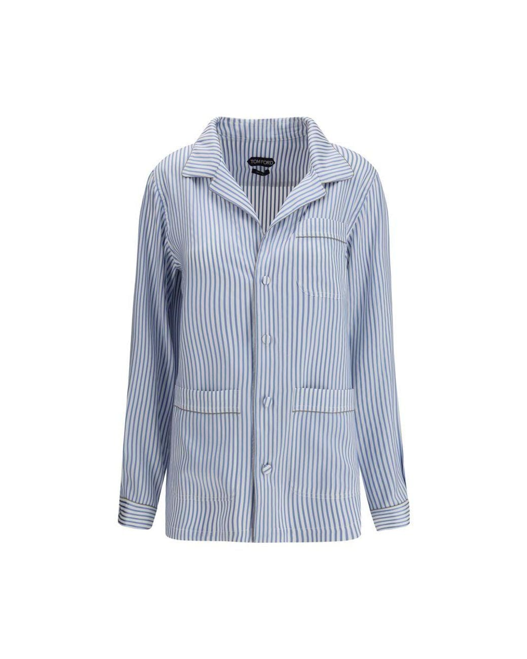Tom Ford Blue Multicolor Silk Polo Shirt