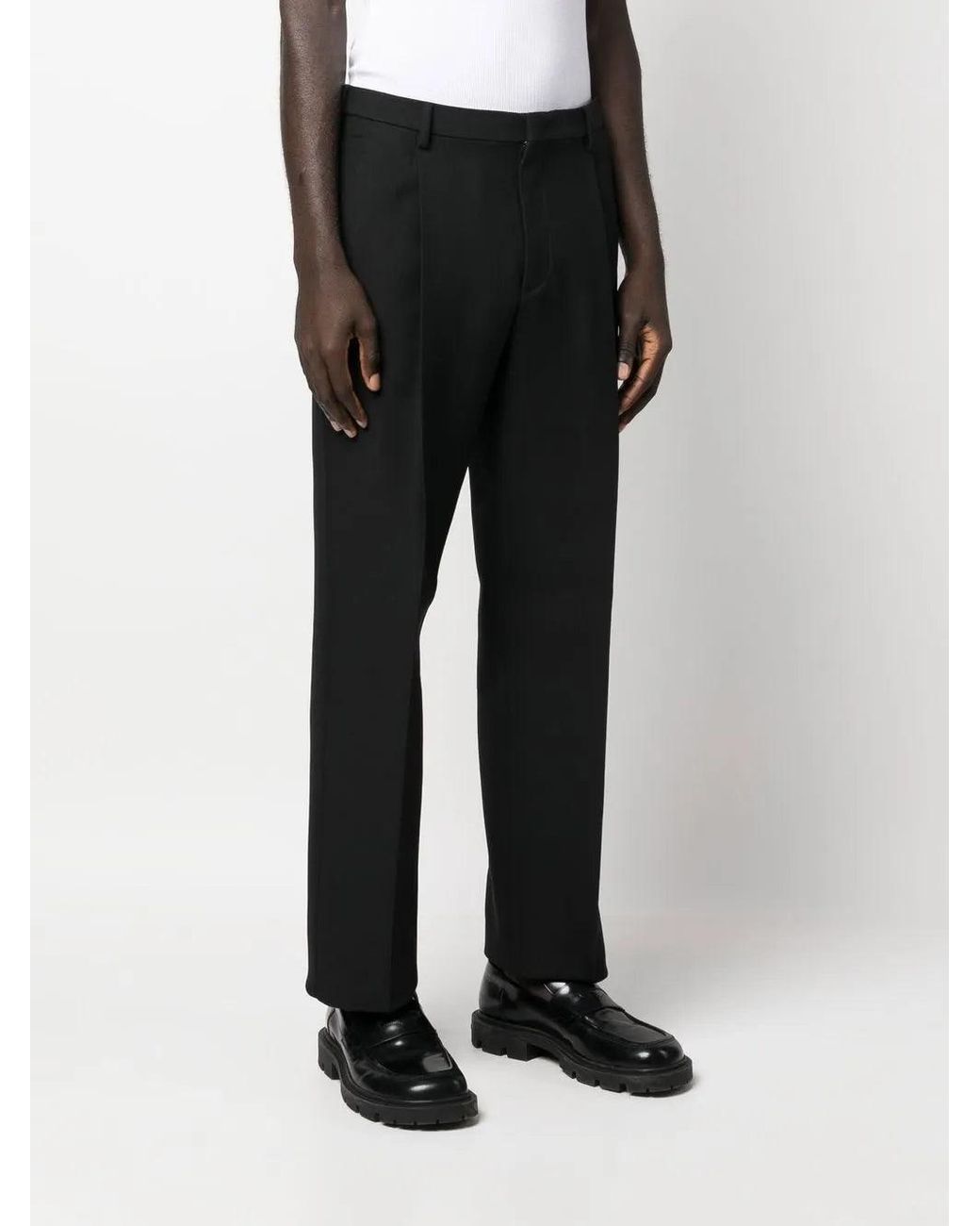 Valentino Black Cropped Tailored Trousers for men