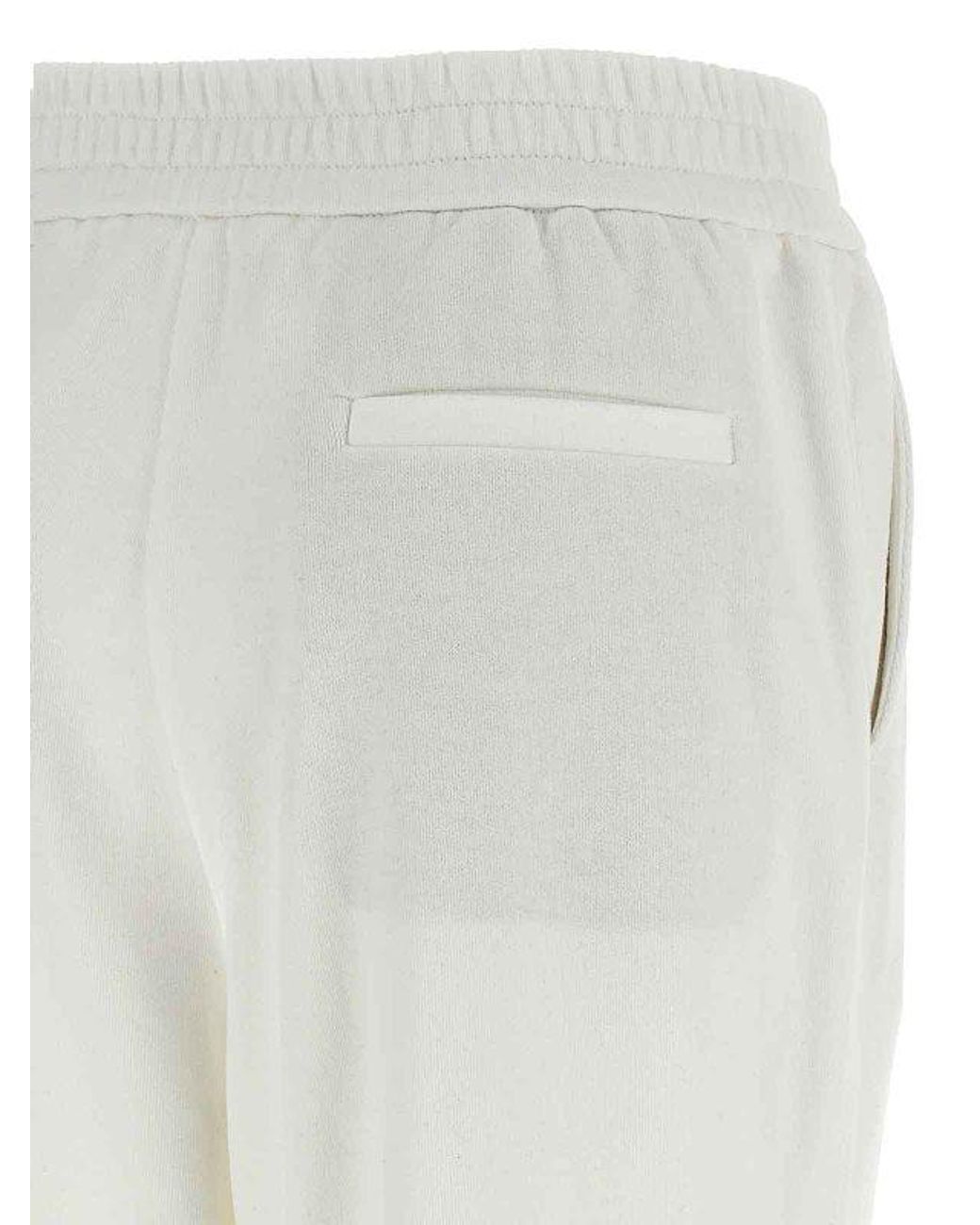 Brunello Cucinelli White Cotton Athletic Pants
