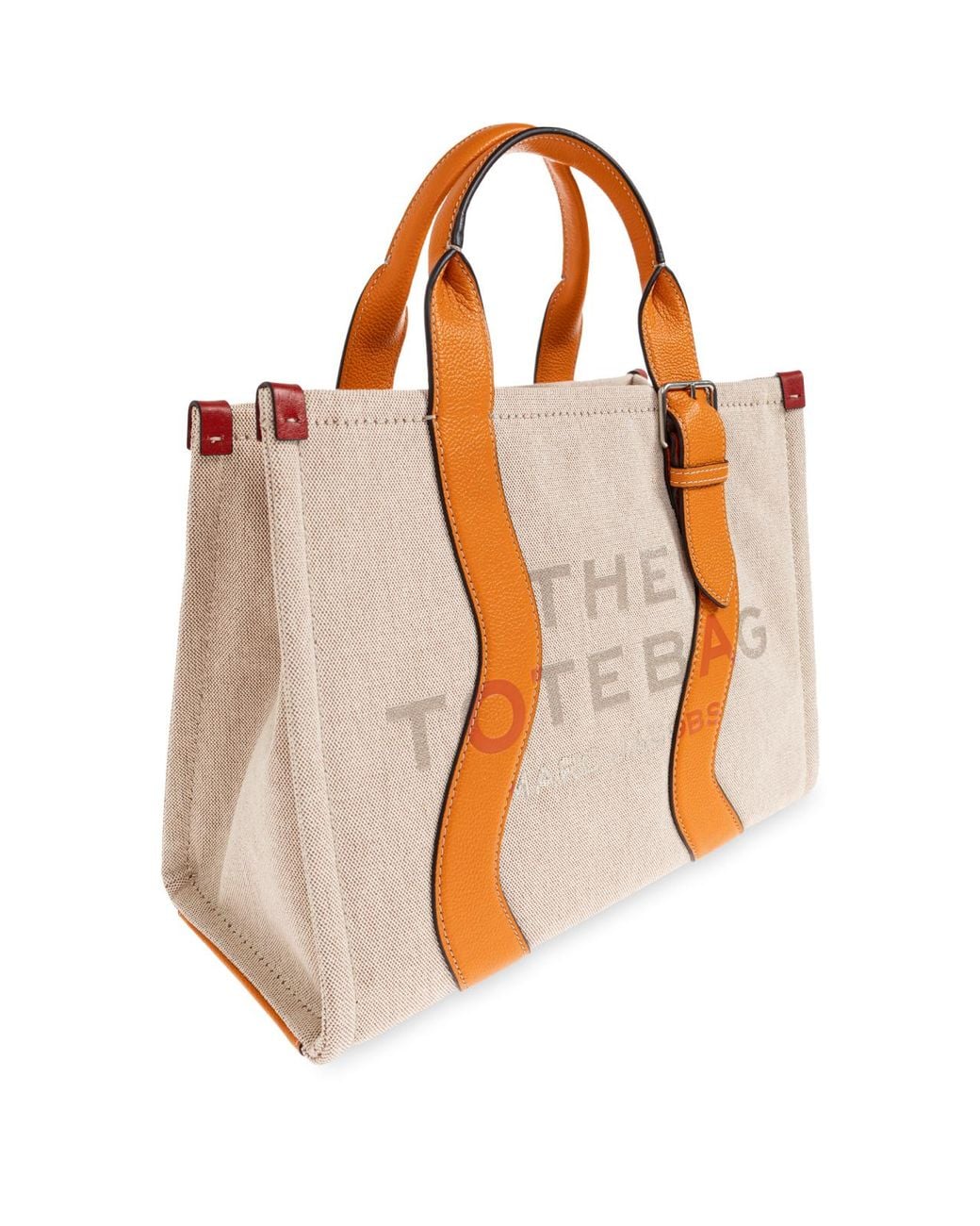 Marc Jacobs Orange The Wavy Canvas Medium Tote Bag