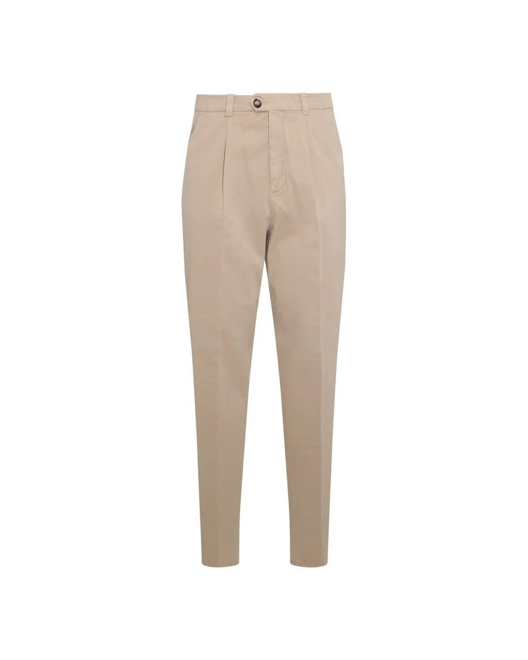 Brunello Cucinelli Natural Brown Cotton Casual Pants for men