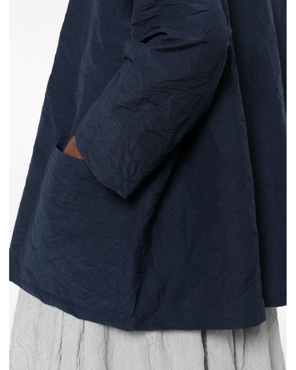 Apuntob Blue Cotton Blend Blazer Jacket