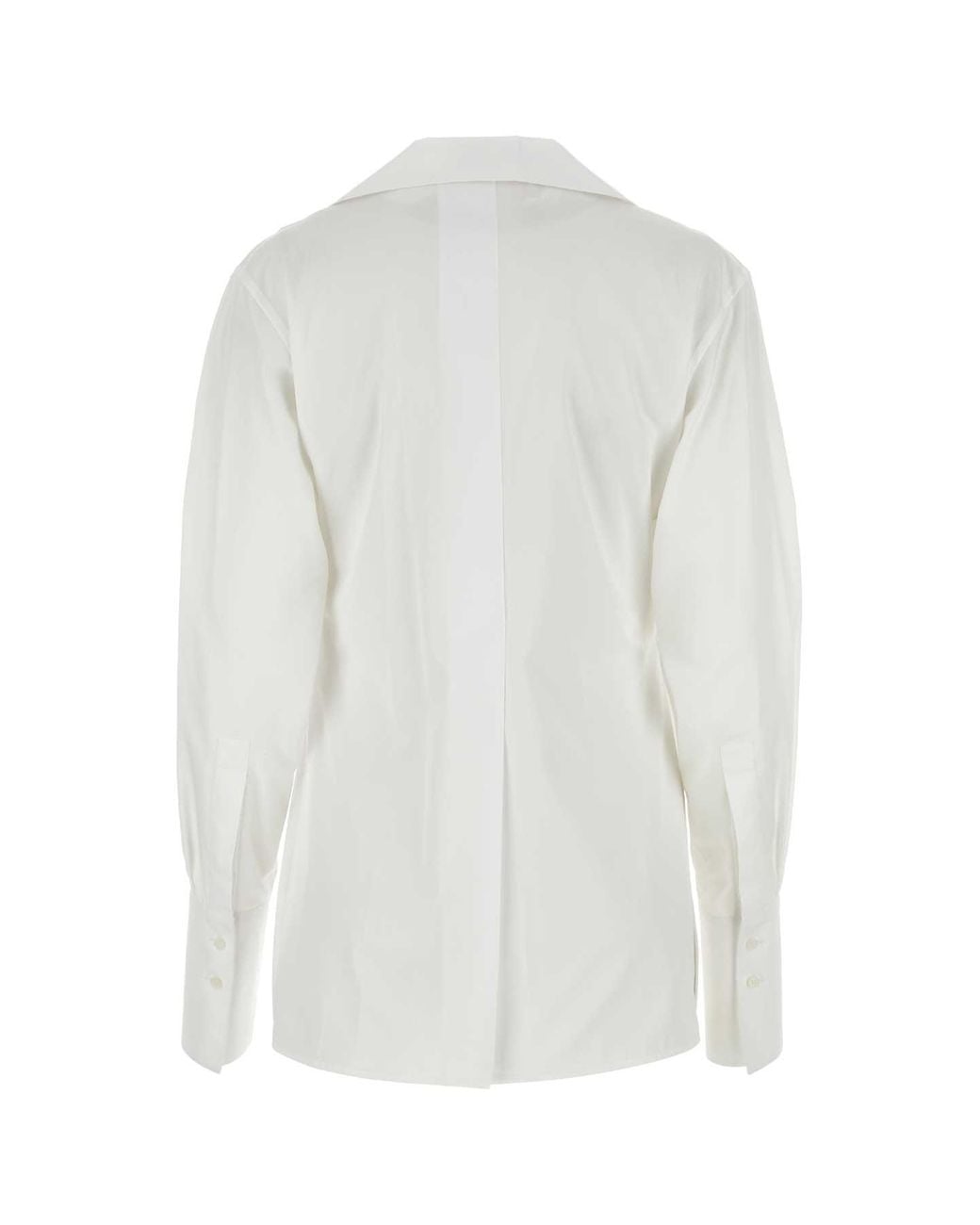 Givenchy White Givenchy Wrap Collar Poplin Shirt