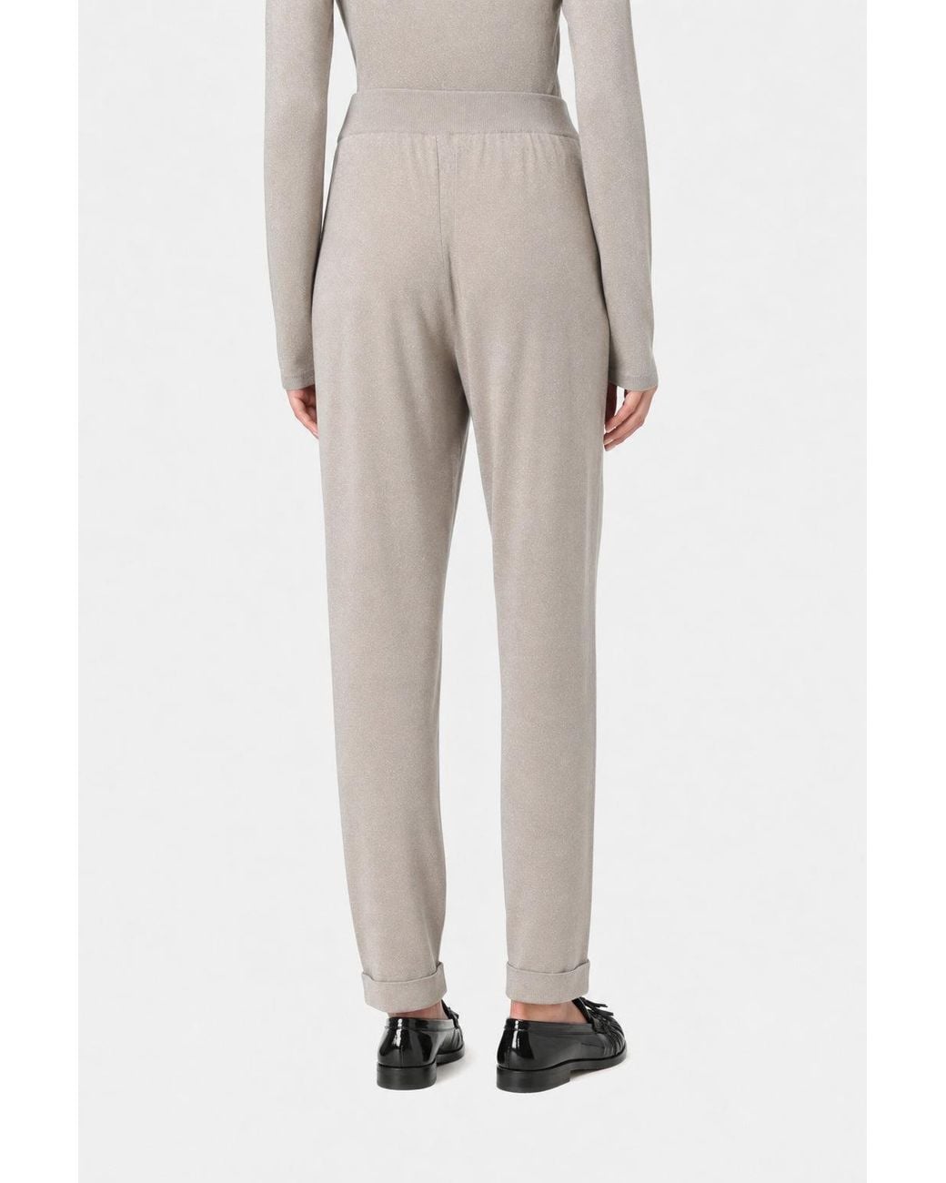 Brunello Cucinelli Natural Light Knit Trousers
