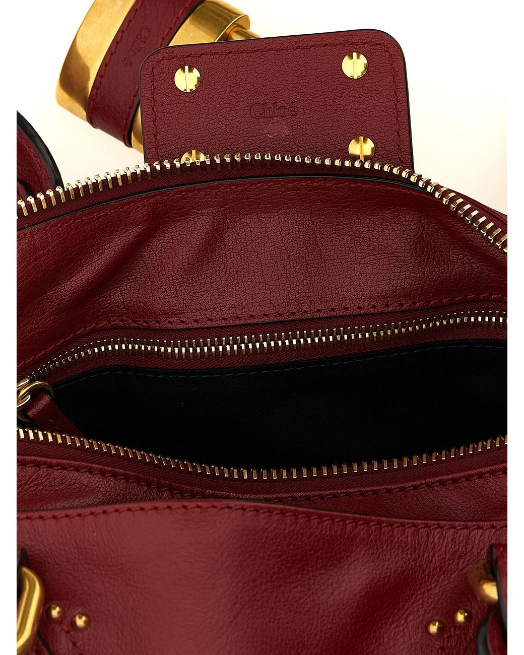 Chloé Red Buffalo Leather Shoulder Bag