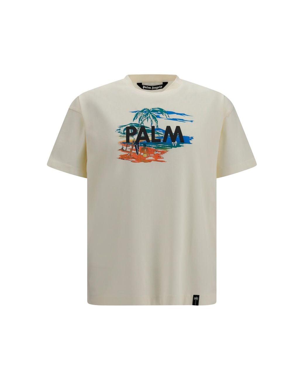Palm Angels Gray Palm Island T-Shirt Off for men