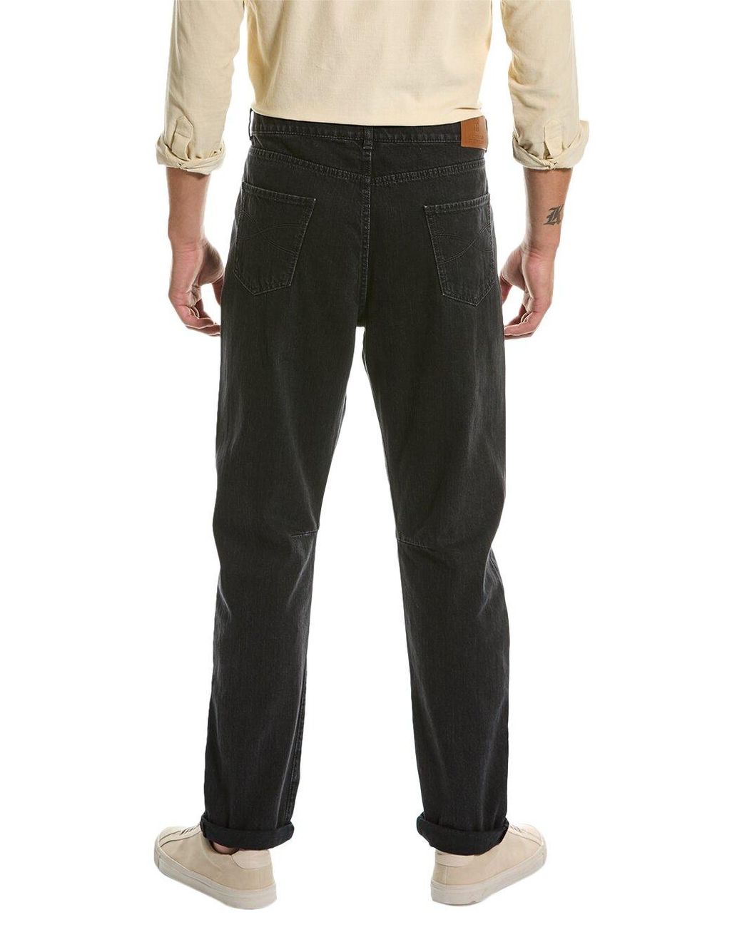 Brunello Cucinelli Black Relaxed Fit Trousers for men