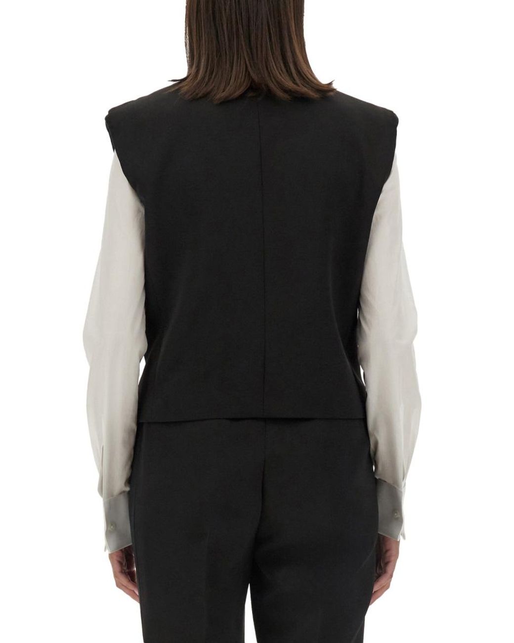 Dolce & Gabbana Black Dolce & Gabbana Double-Breasted Sleeveless Blazer