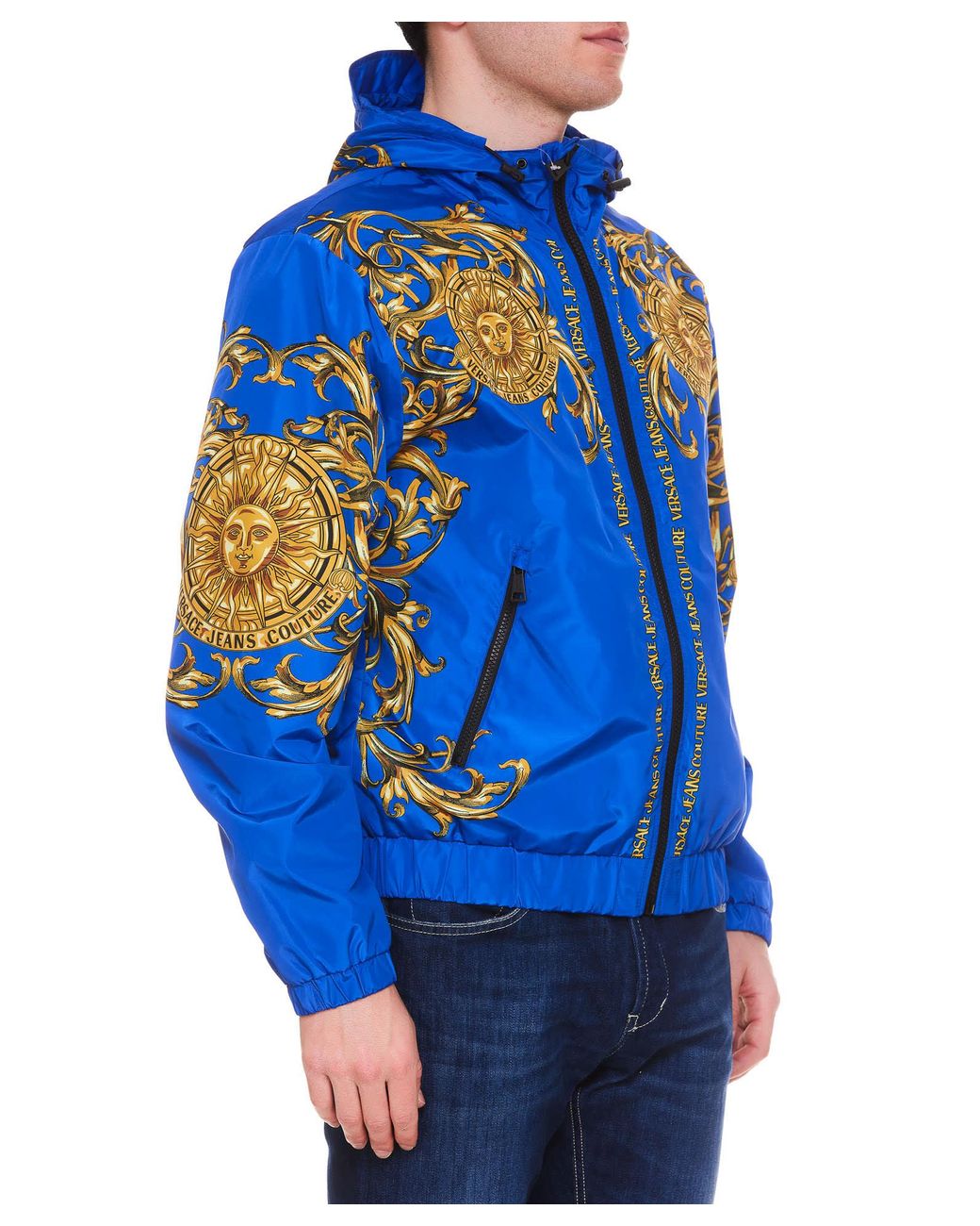 Versace Jeans Couture Garland Sun Jacket in Blue for Men | Lyst