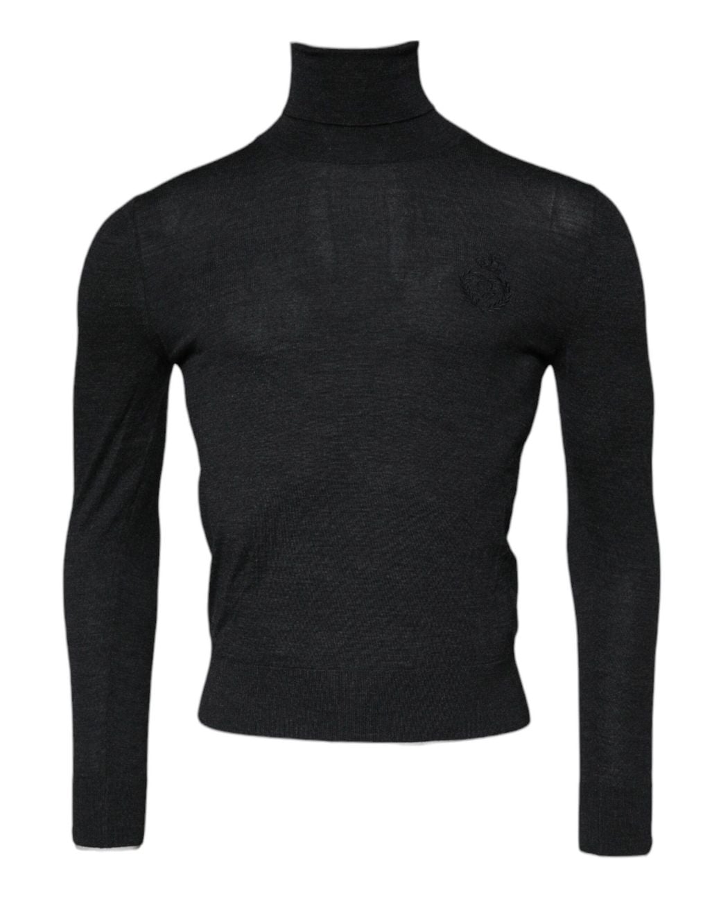 Dolce & Gabbana Black Wool Turtle Neck Pullover Sweater Clothing for men