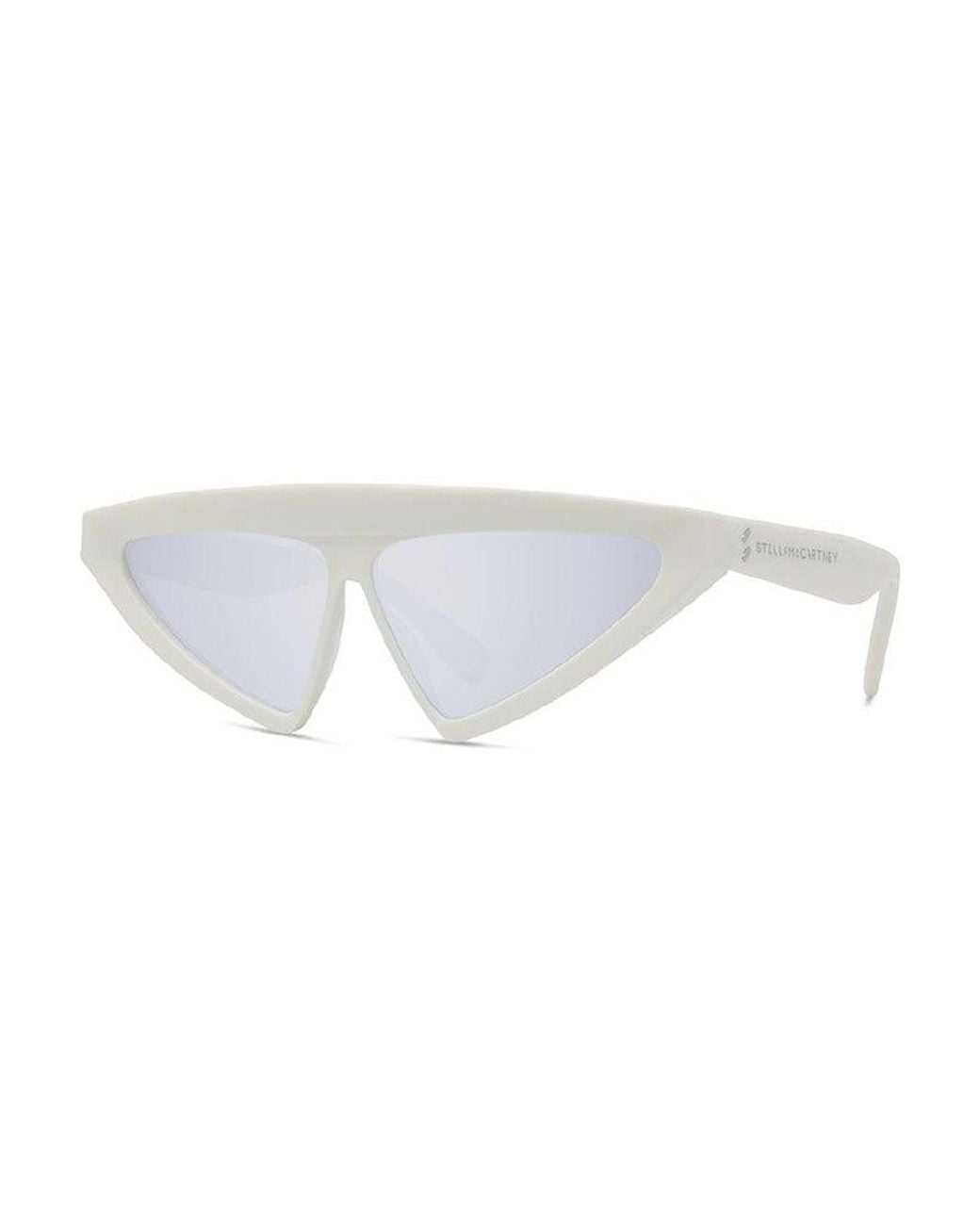 Stella McCartney White Sunglasses Geometric Full Rim, Frame And Mirror Lens Sc40045I25C