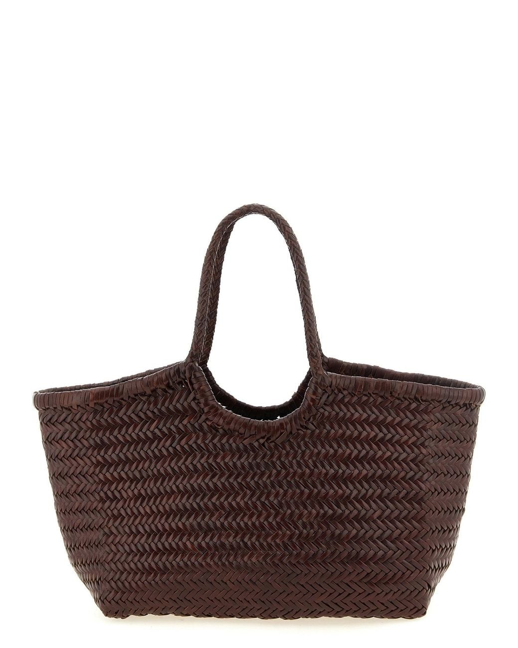 Dragon Diffusion Brown Nantucket Basket Big Shoulder Bag