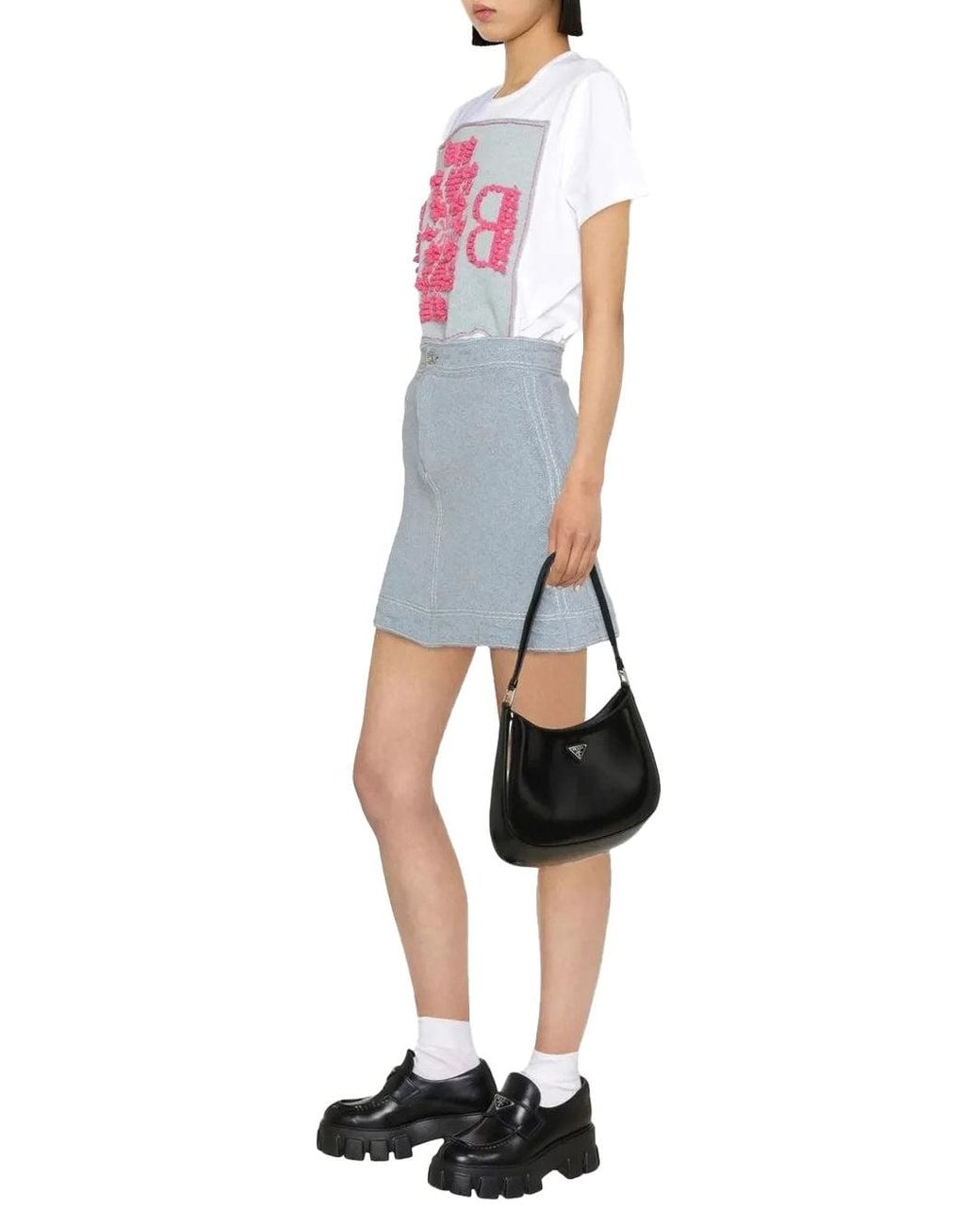 Barrie Blue Denim Mini Skirt Light Rtw