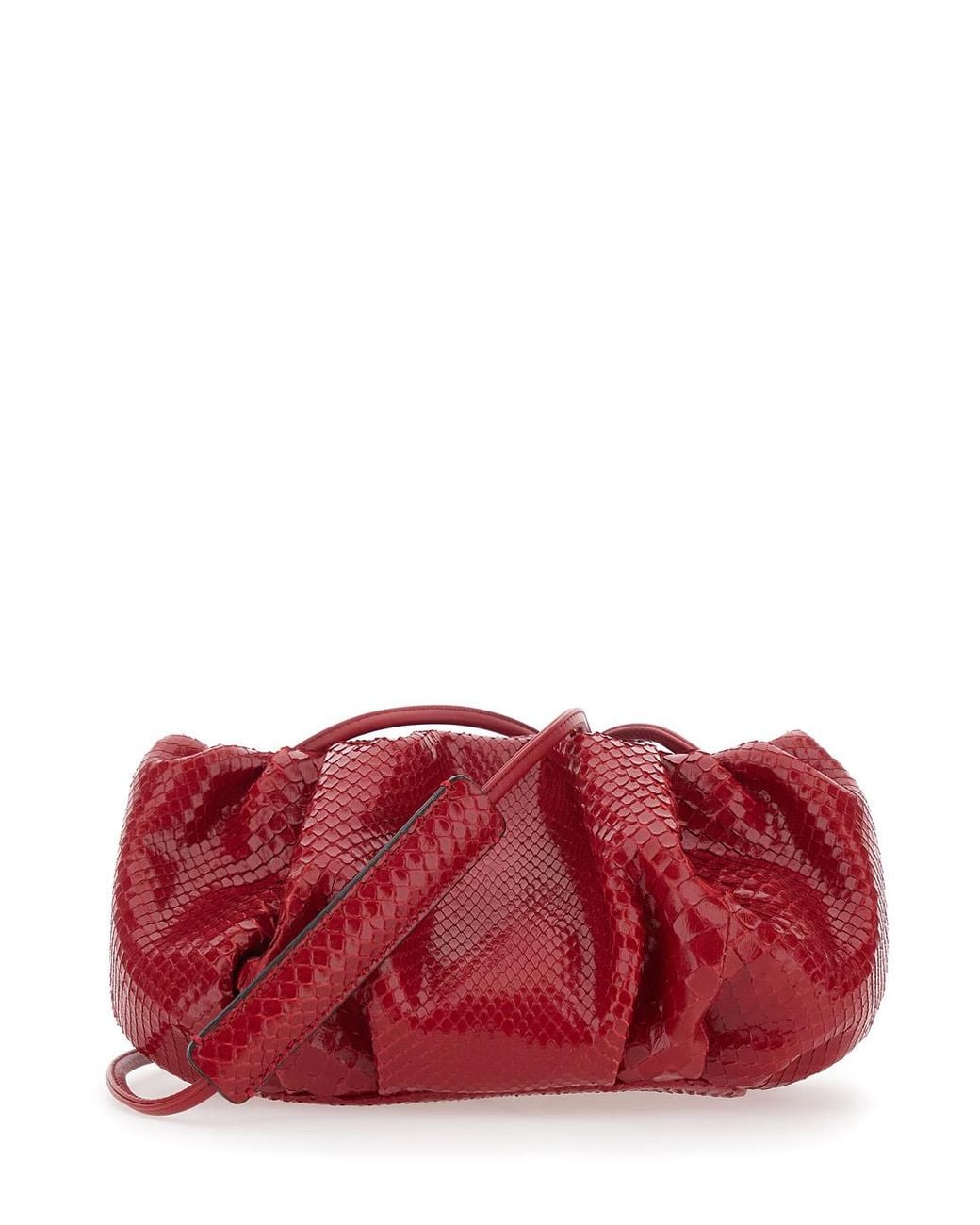Biaggini Clutch Pillow Leather Python in Red | Lyst UK