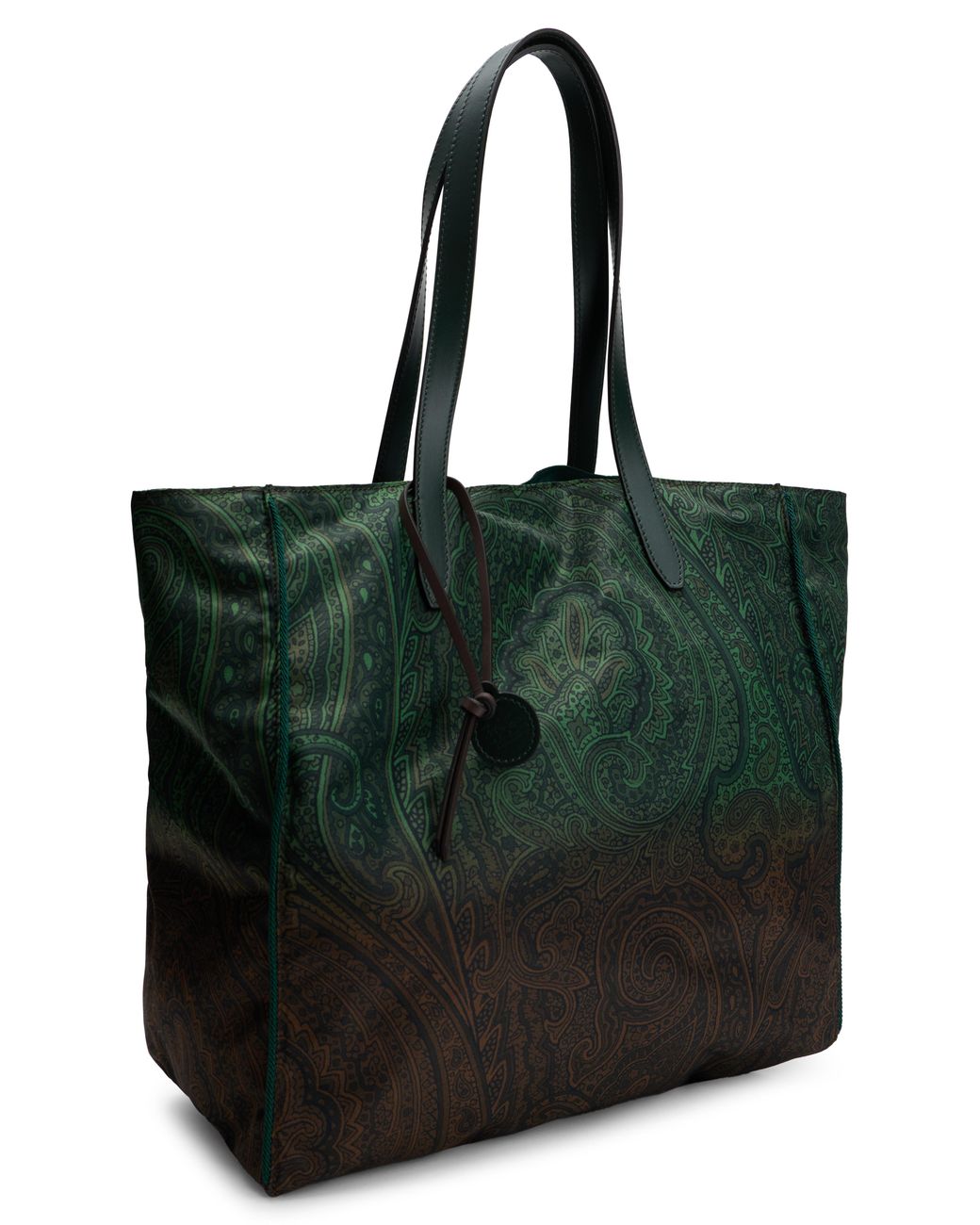 Etro Black Tote Bag With Paisley Pattern Nylon